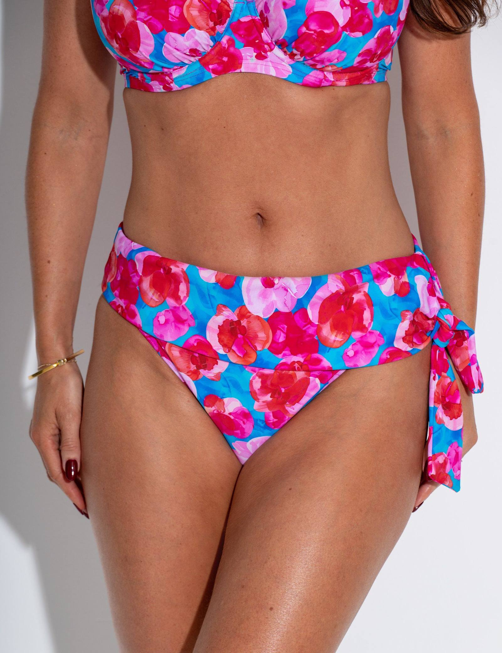 Marrakesh Floral Roll Top Bikini Bottoms - image 2