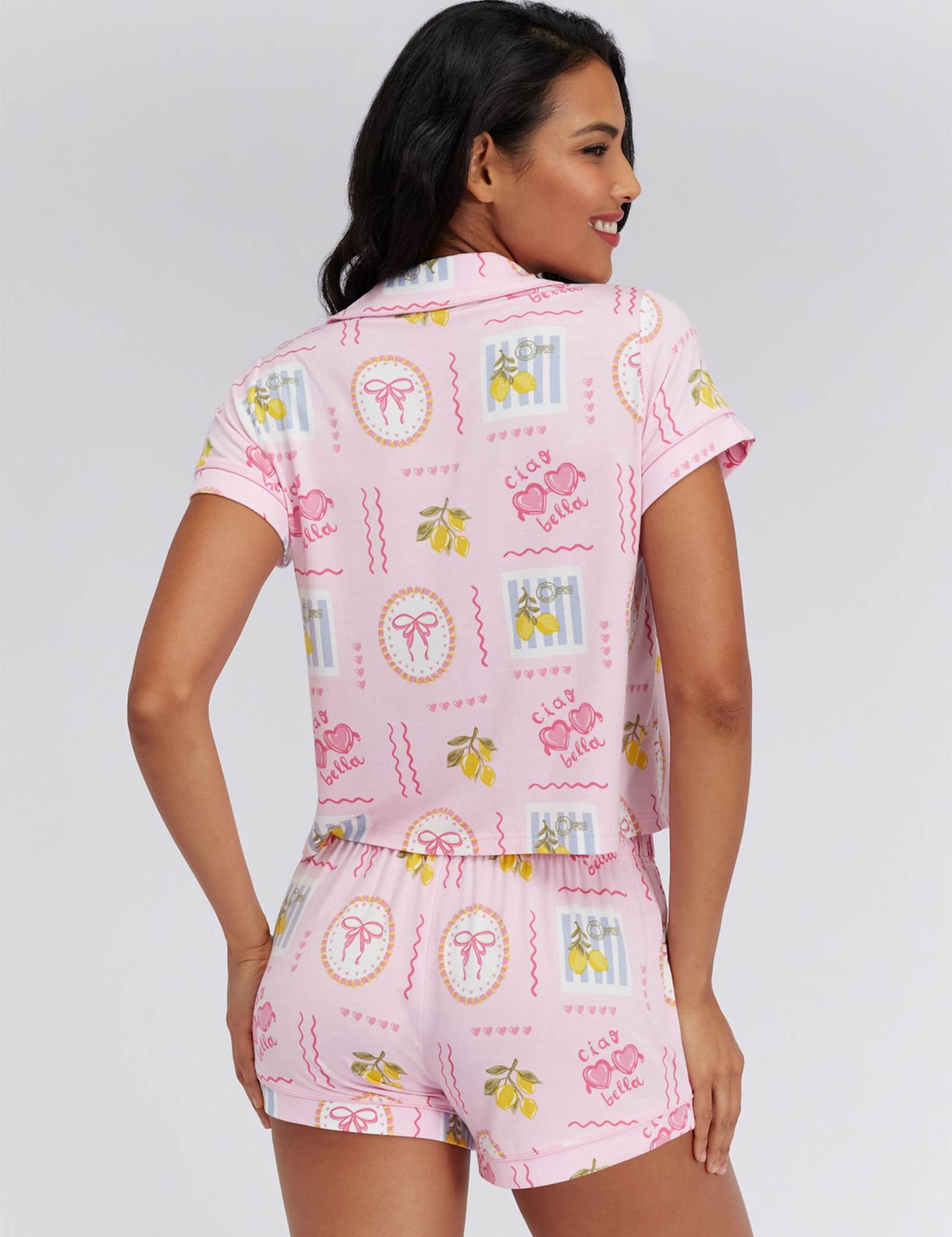 Postcard Modal Rich Printed Pyjamas in a Bag - image 5
