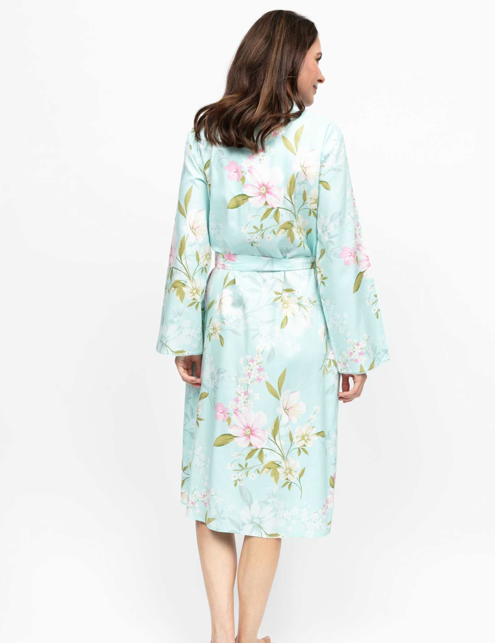 Cotton Modal Floral Dressing Gown - image 3