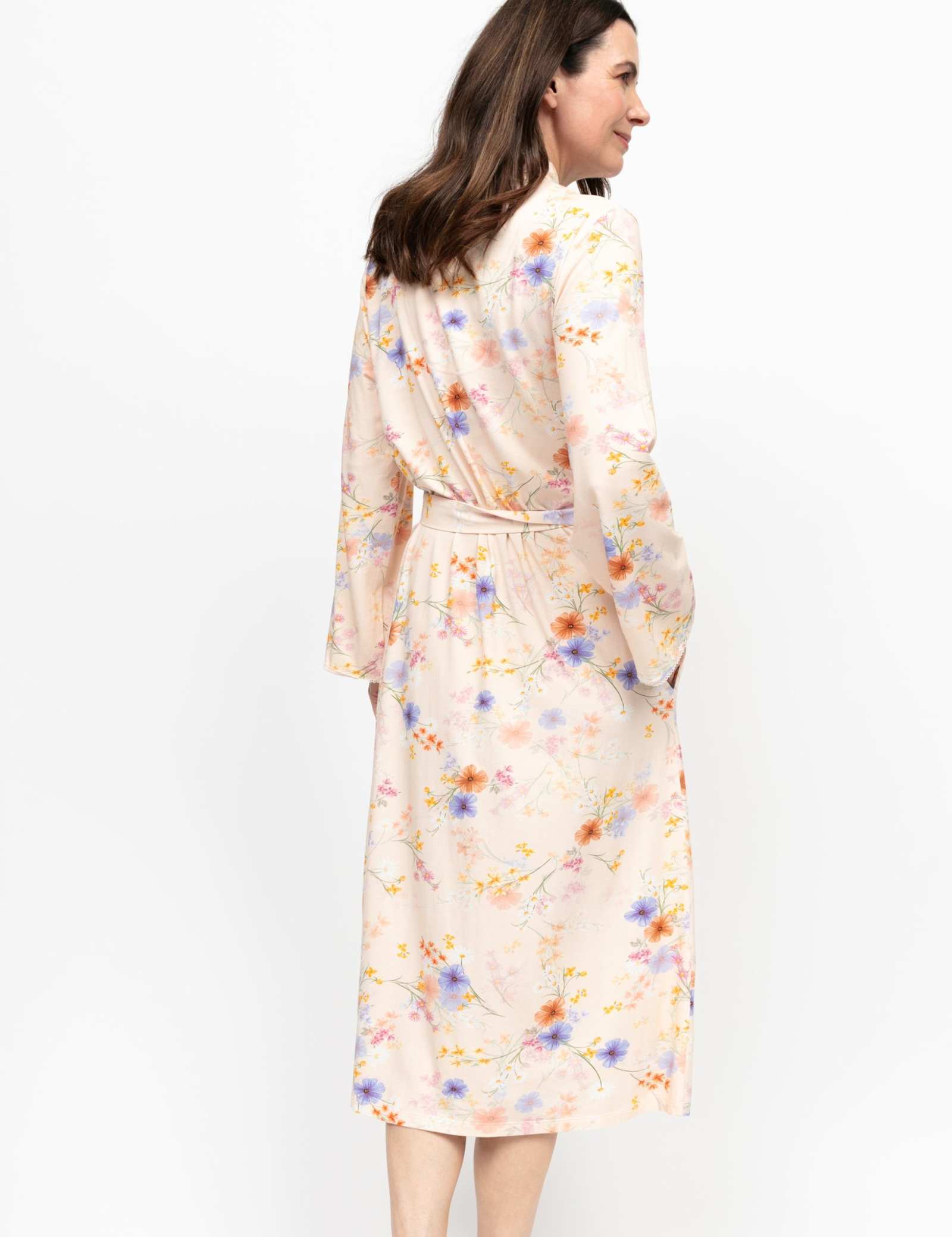 Cotton Blend Floral Dressing Gown - image 3