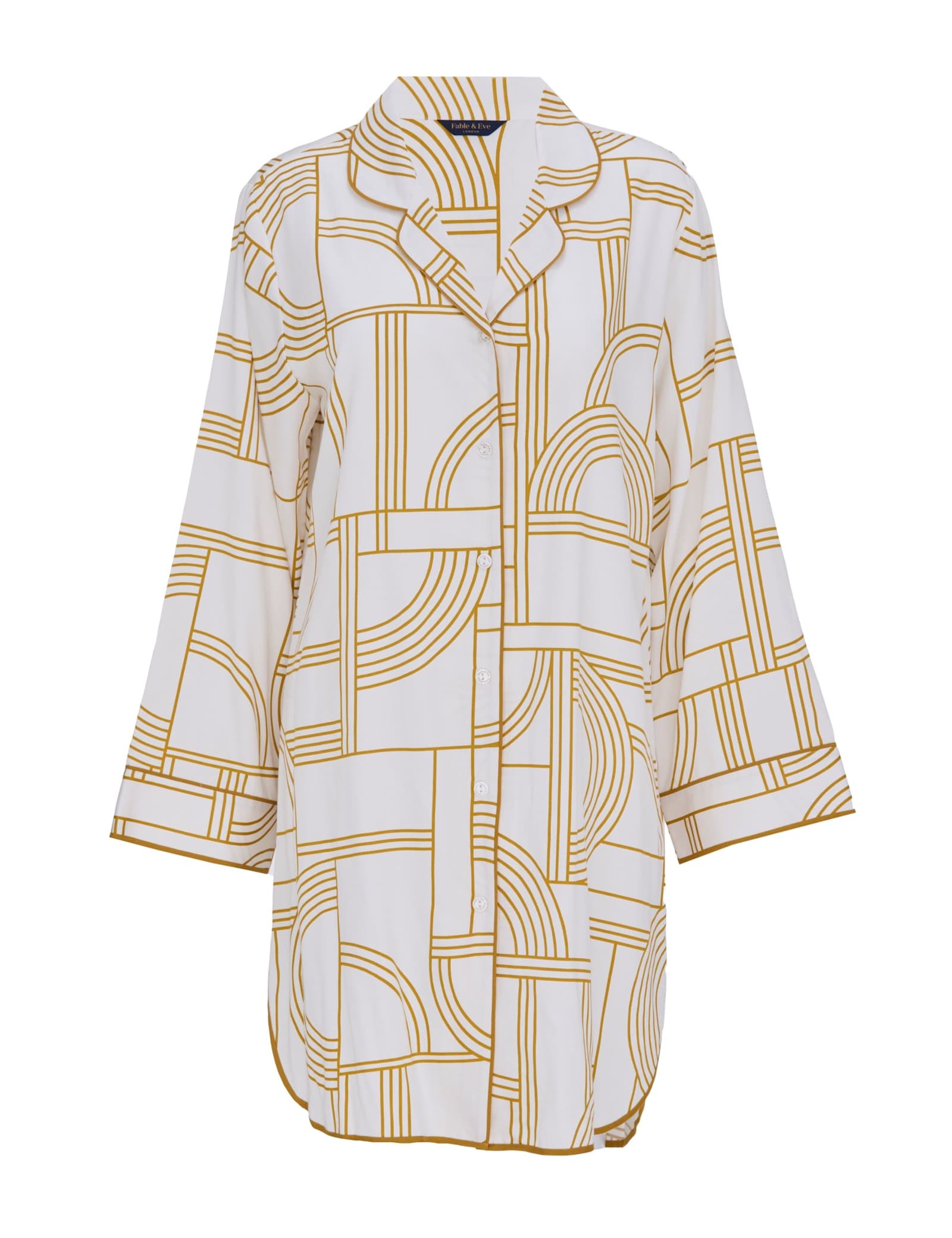 Fable and Eve Cotton Modal Geometric Longline Nightshirt - image 1