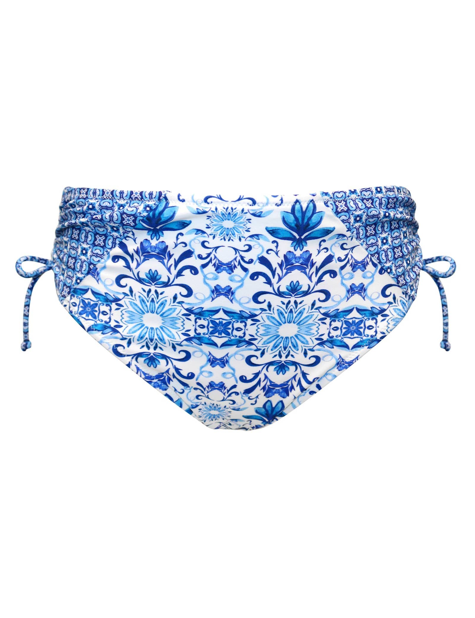 Floral High Waisted Tie Side Ruched Bikini Bottoms - image 1
