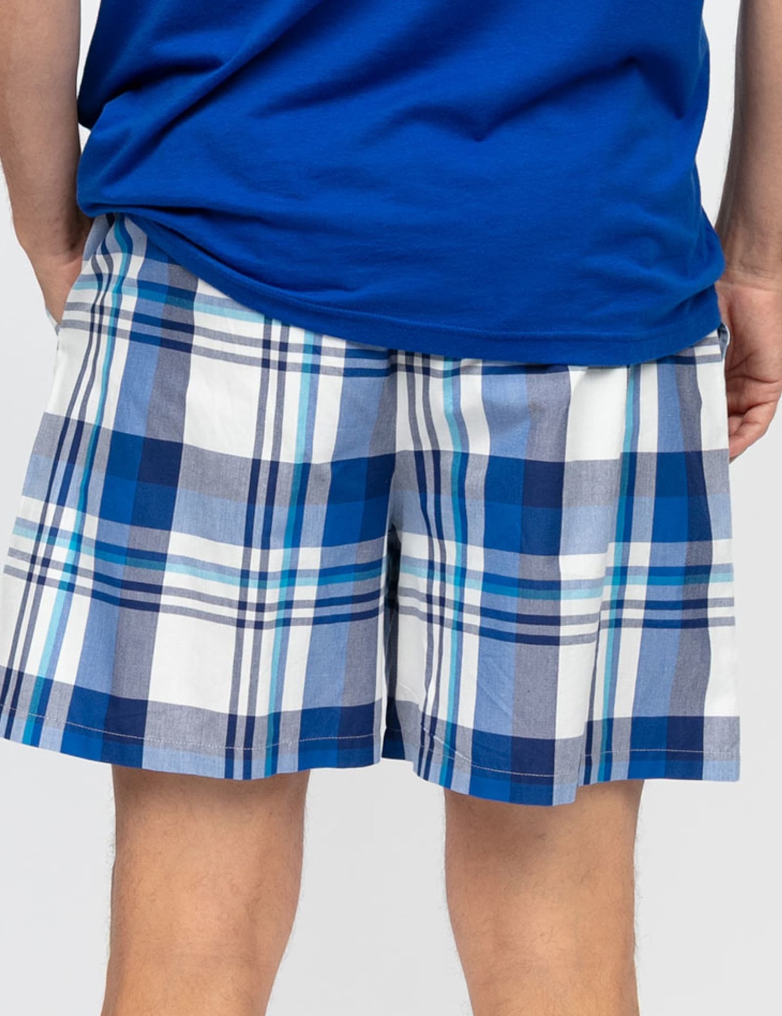 Pure Cotton Checked Pyjama Shorts - image 4
