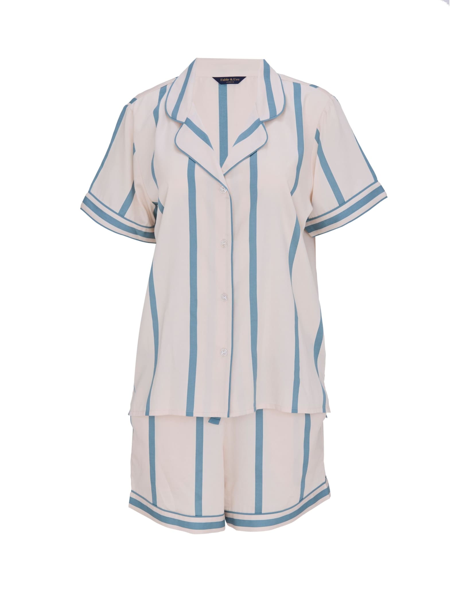 Fable And Eve Cotton Modal Striped Shortie Set - image 1