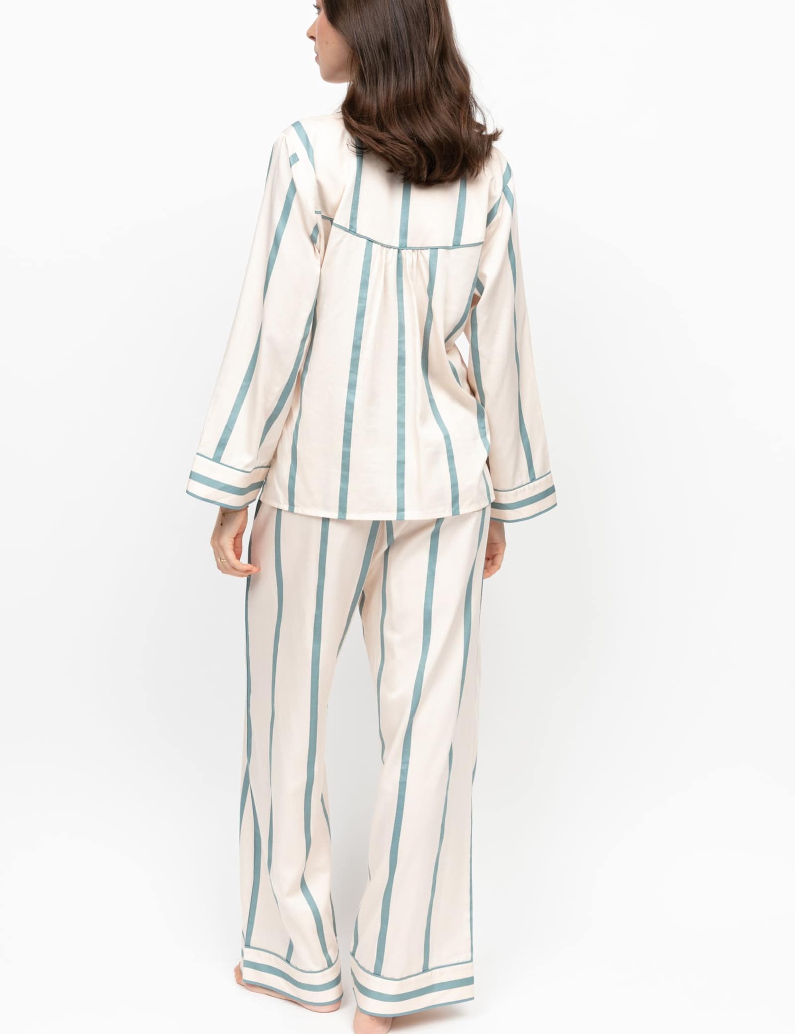 Fable And Eve Cotton Modal Striped Pyjama Set - image 3
