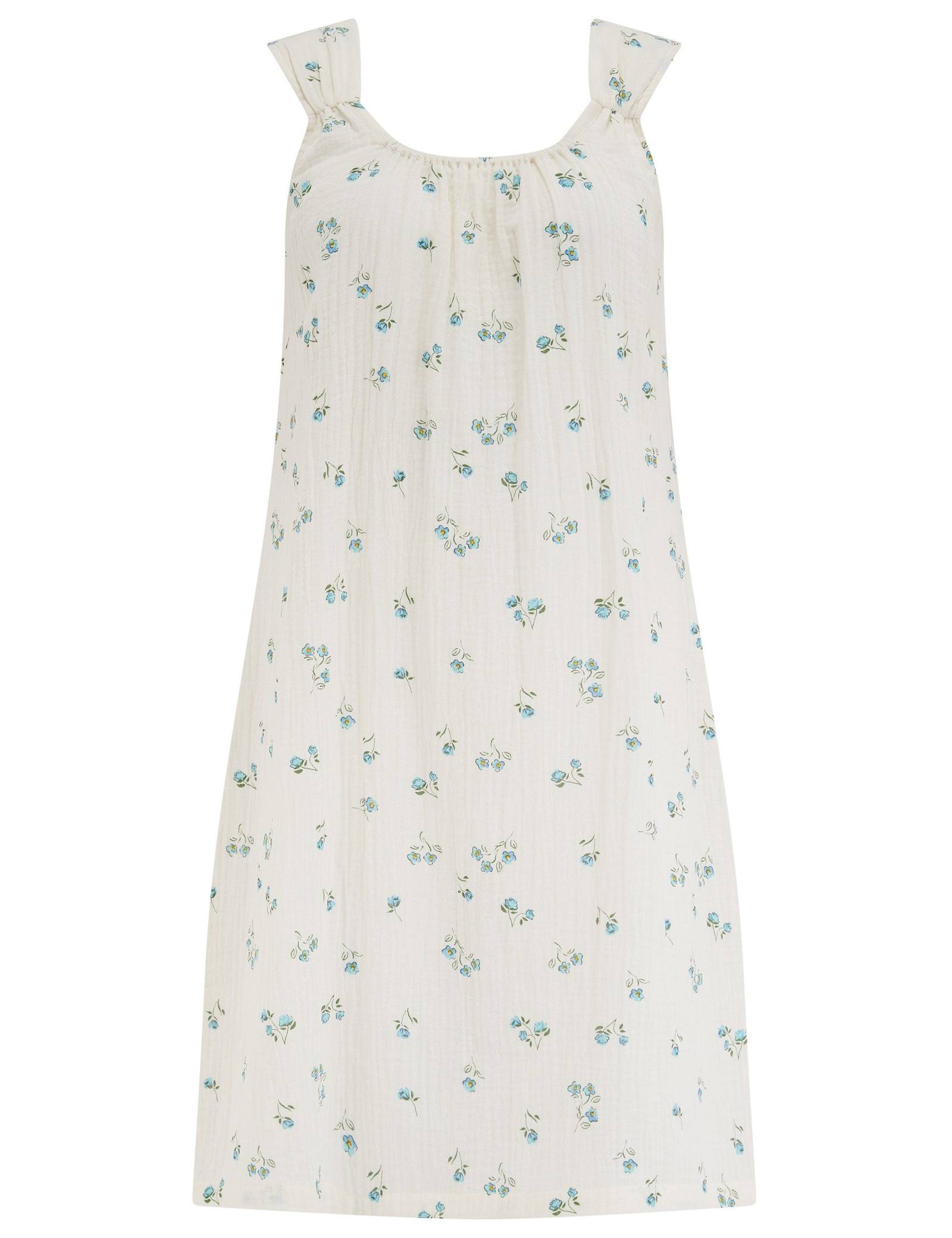 Woven Double Cloth Square Neck Chemise - image 1