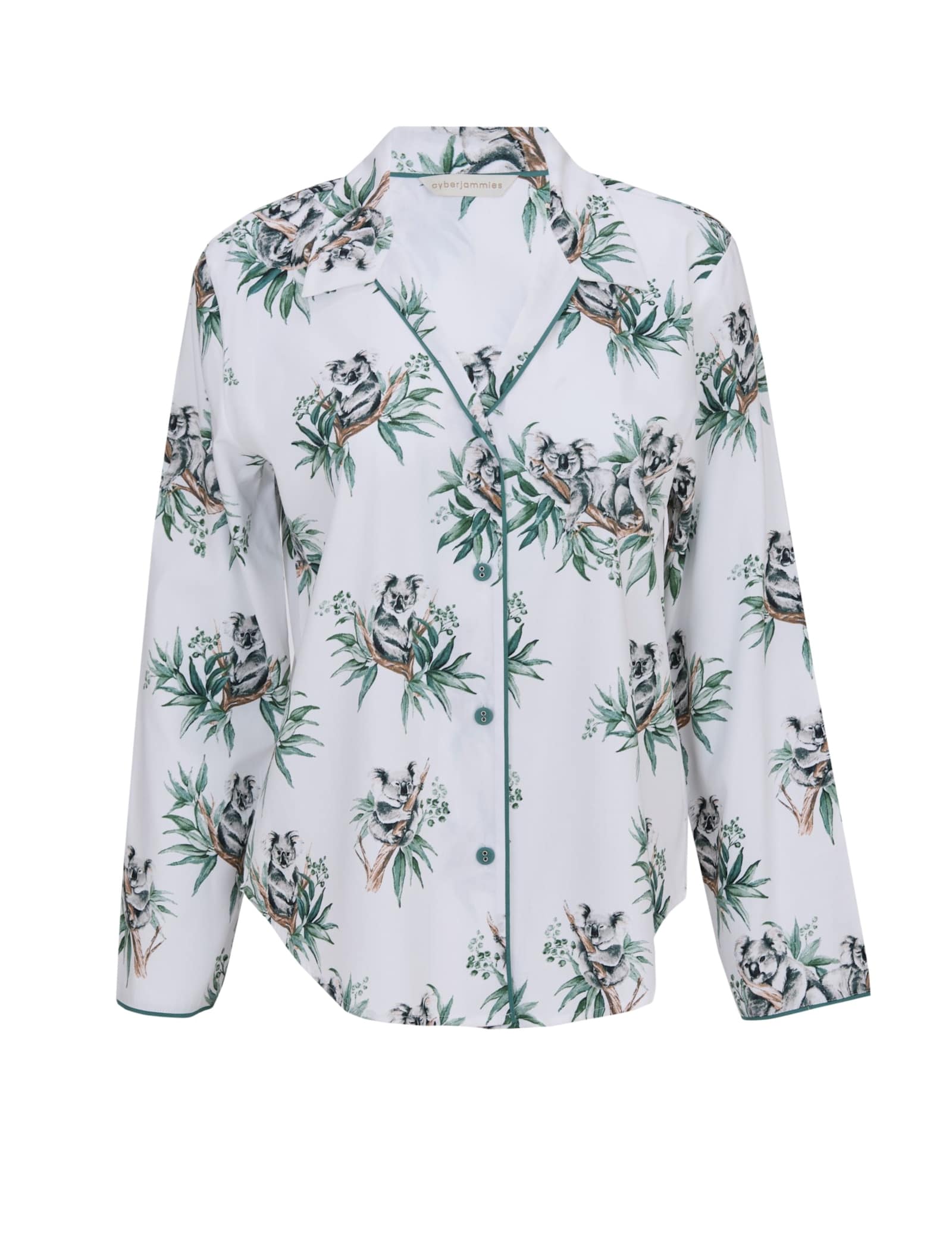 Cotton Modal Koala Print Pyjama Top - image 1