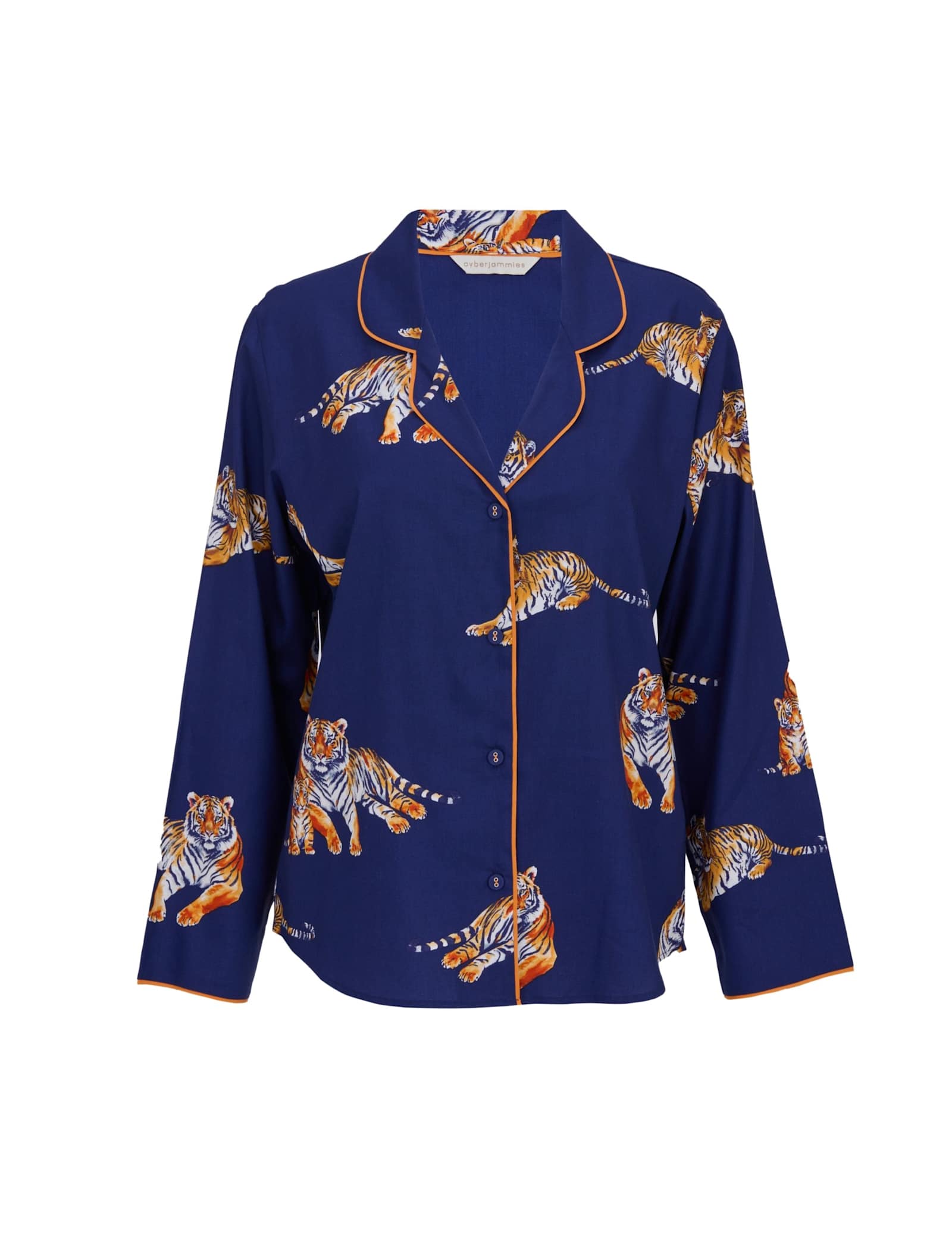 Cotton Rich Tiger Print Pyjama Top - image 1