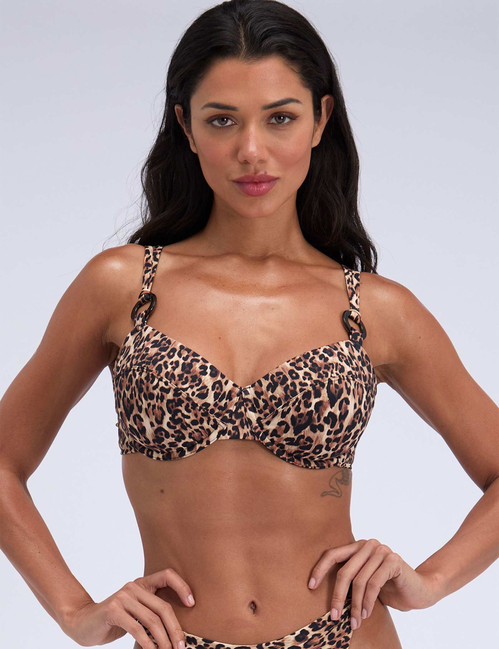 Santorini Animal Print Bikini Top - image 1