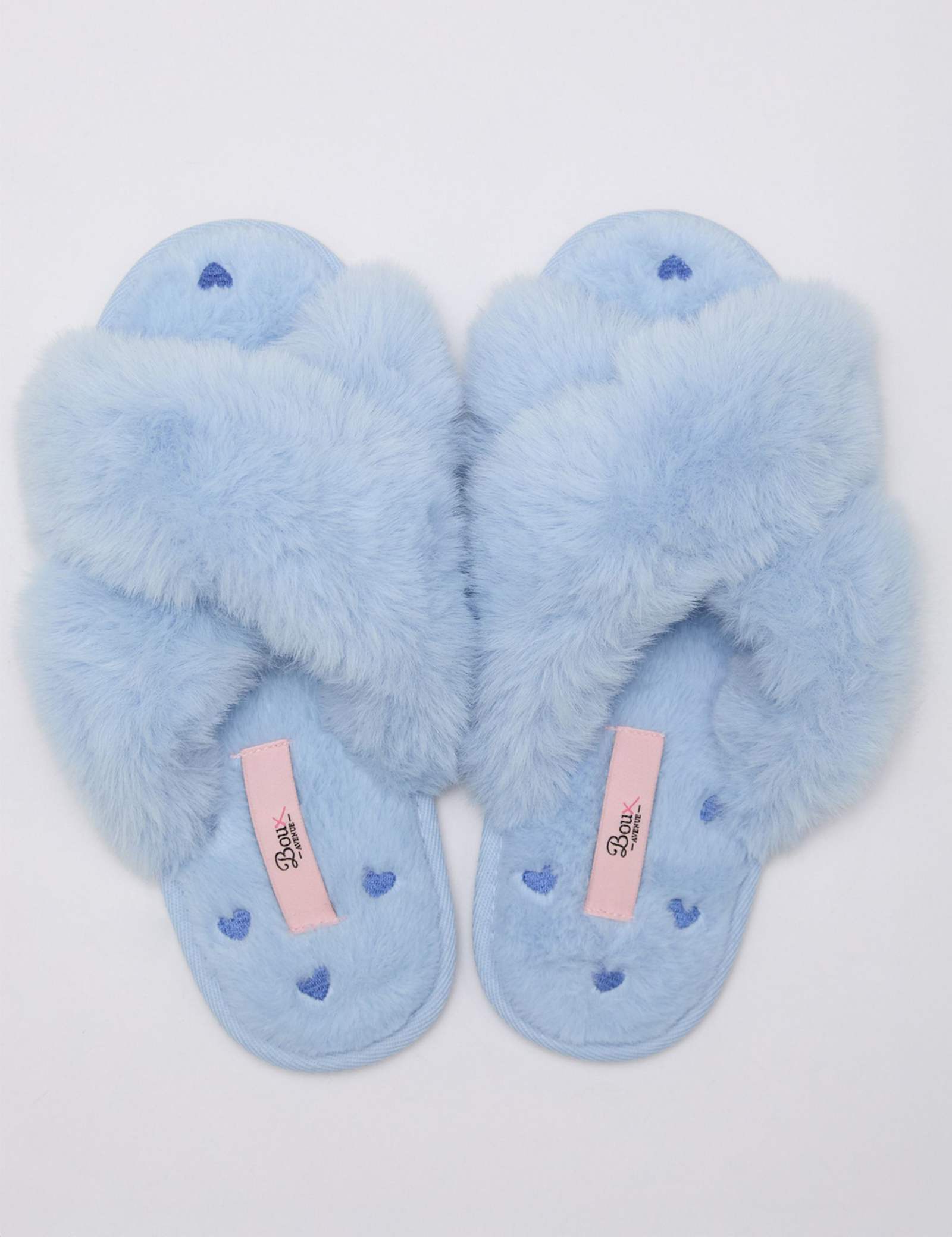 Heart Embroidered Crossband Open Toe Slippers - image 5