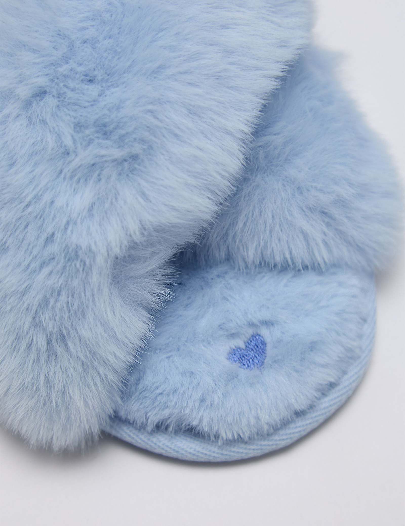 Heart Embroidered Crossband Open Toe Slippers - image 2
