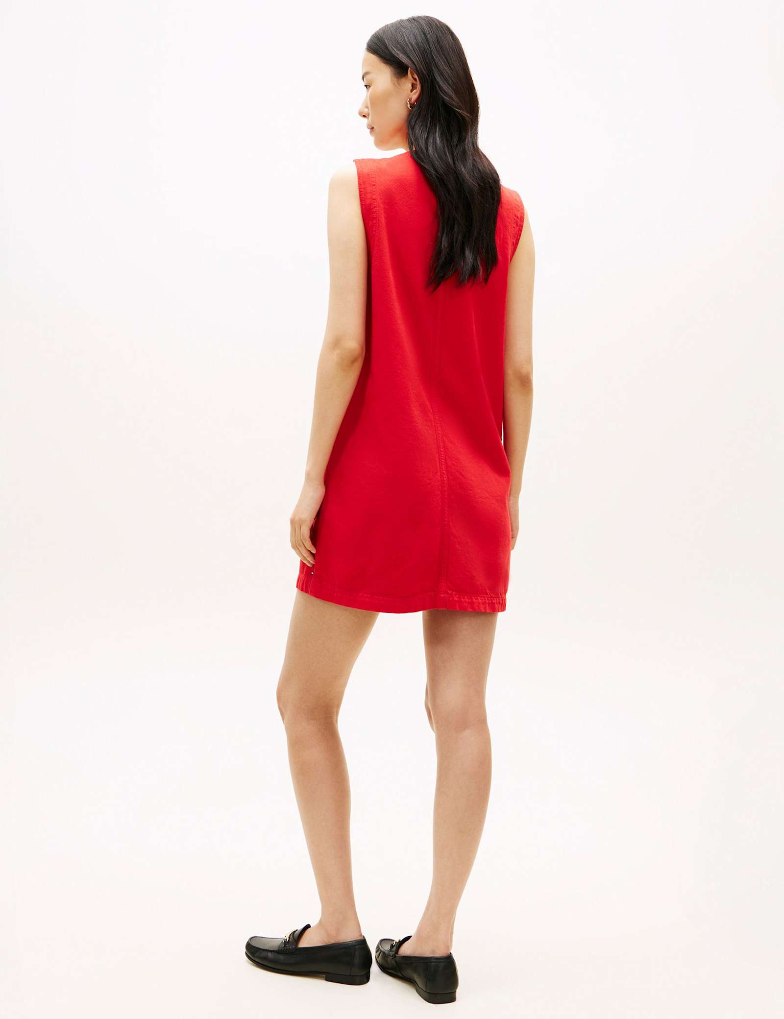 Denim Button Through Mini Shift Dress - image 5