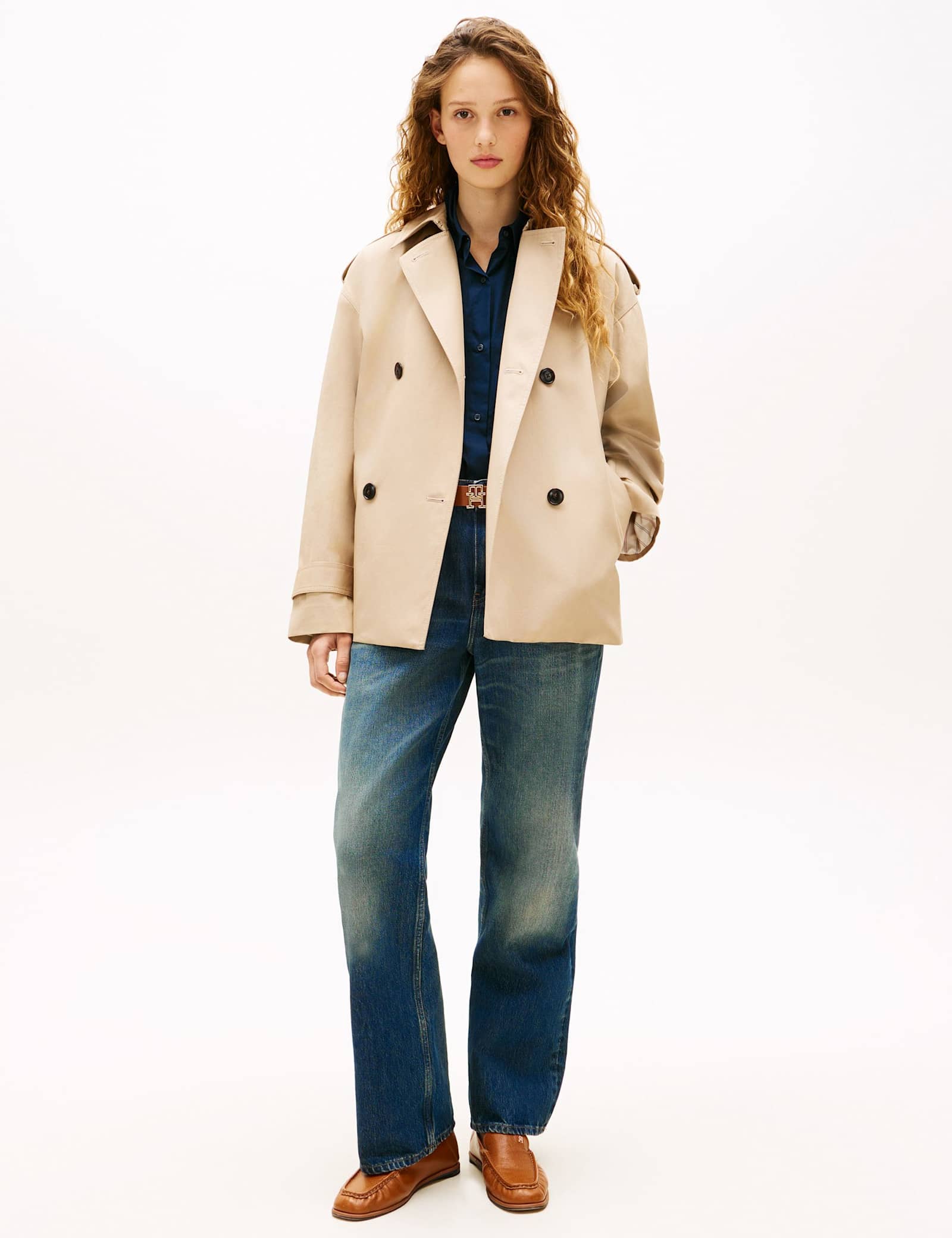 Pure Cotton Short Trench Coat - image 3