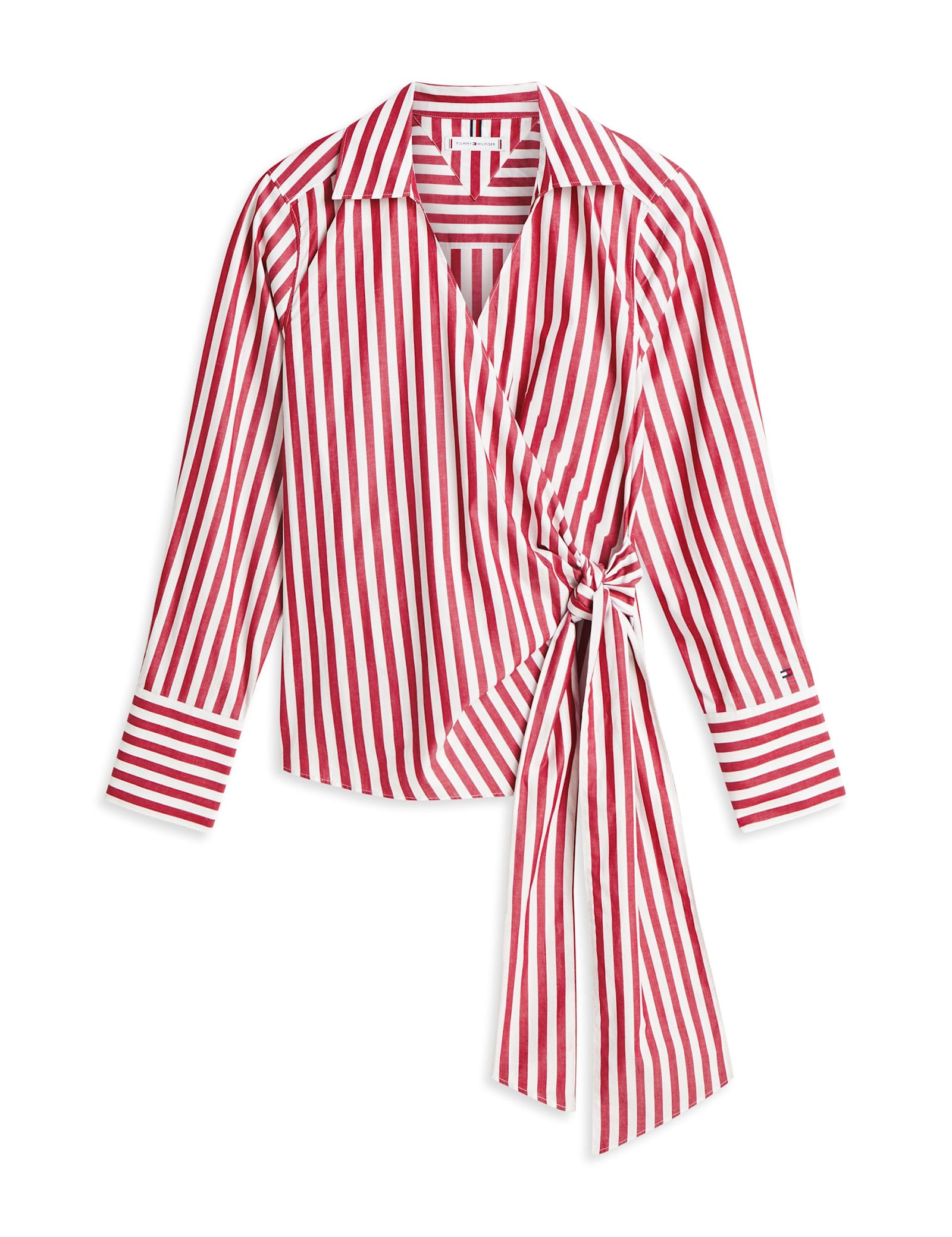 Pure Cotton Striped Knot Front Blouse - image 1
