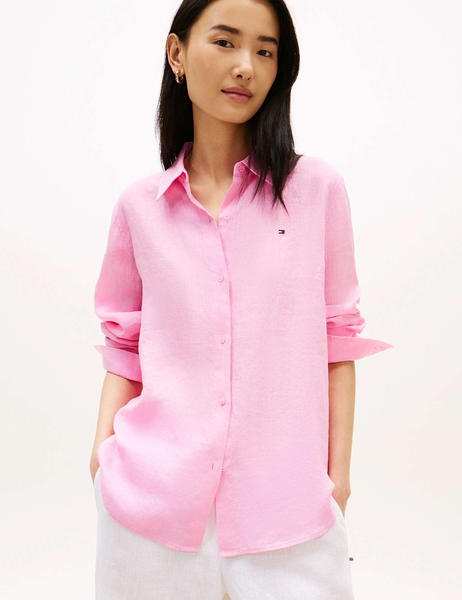 Pure Linen Collared Relaxed Shirt - image 3