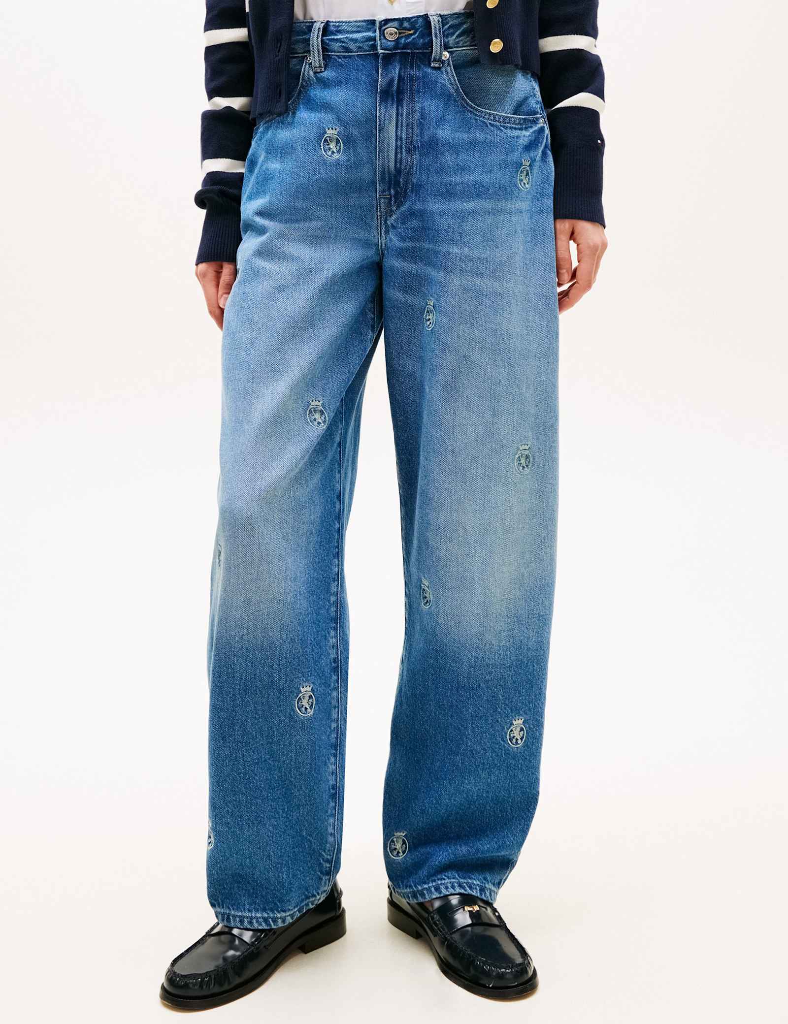 Embroidered High Waisted Barrel Jeans - image 4