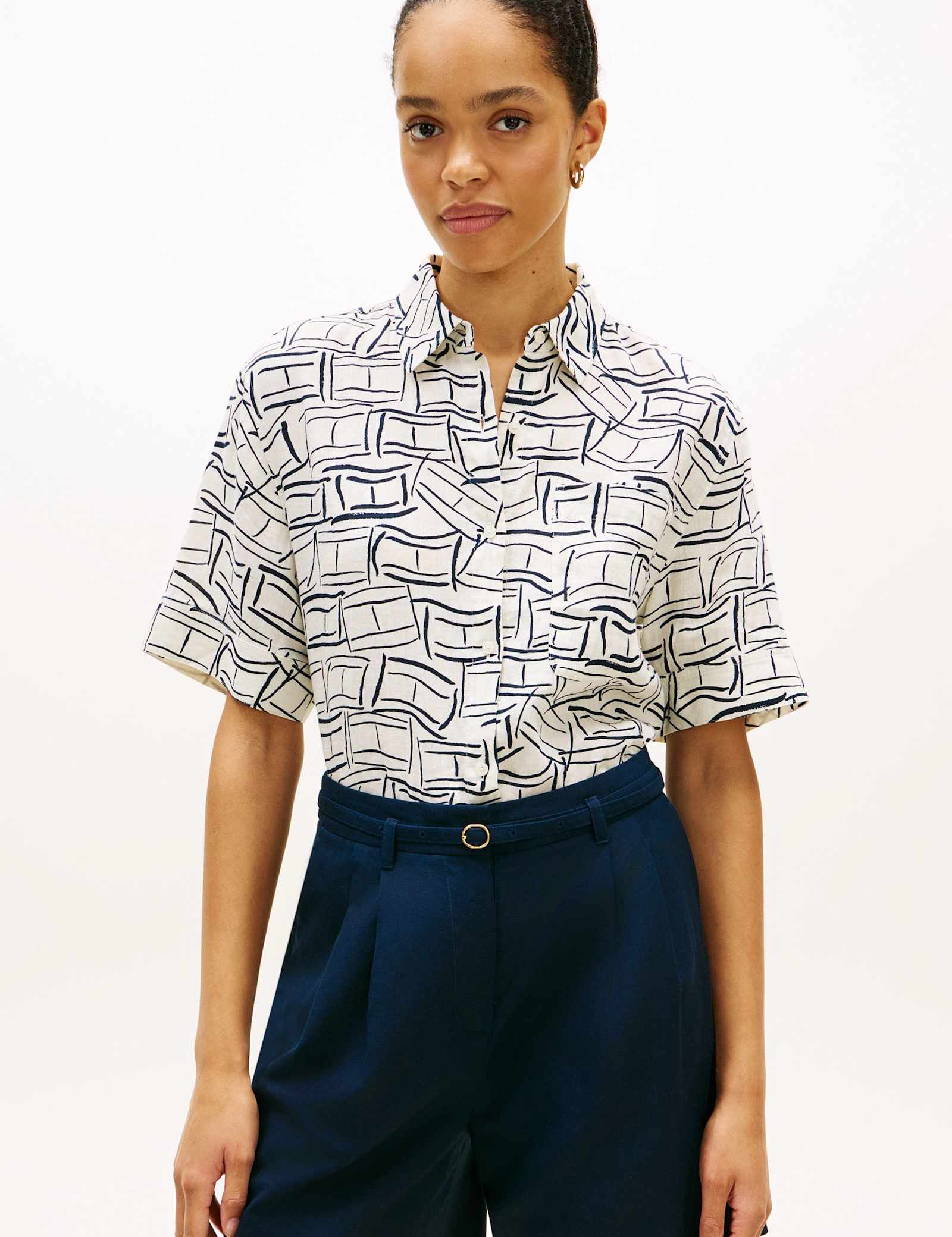 Pure Linen Printed Shirt - image 2