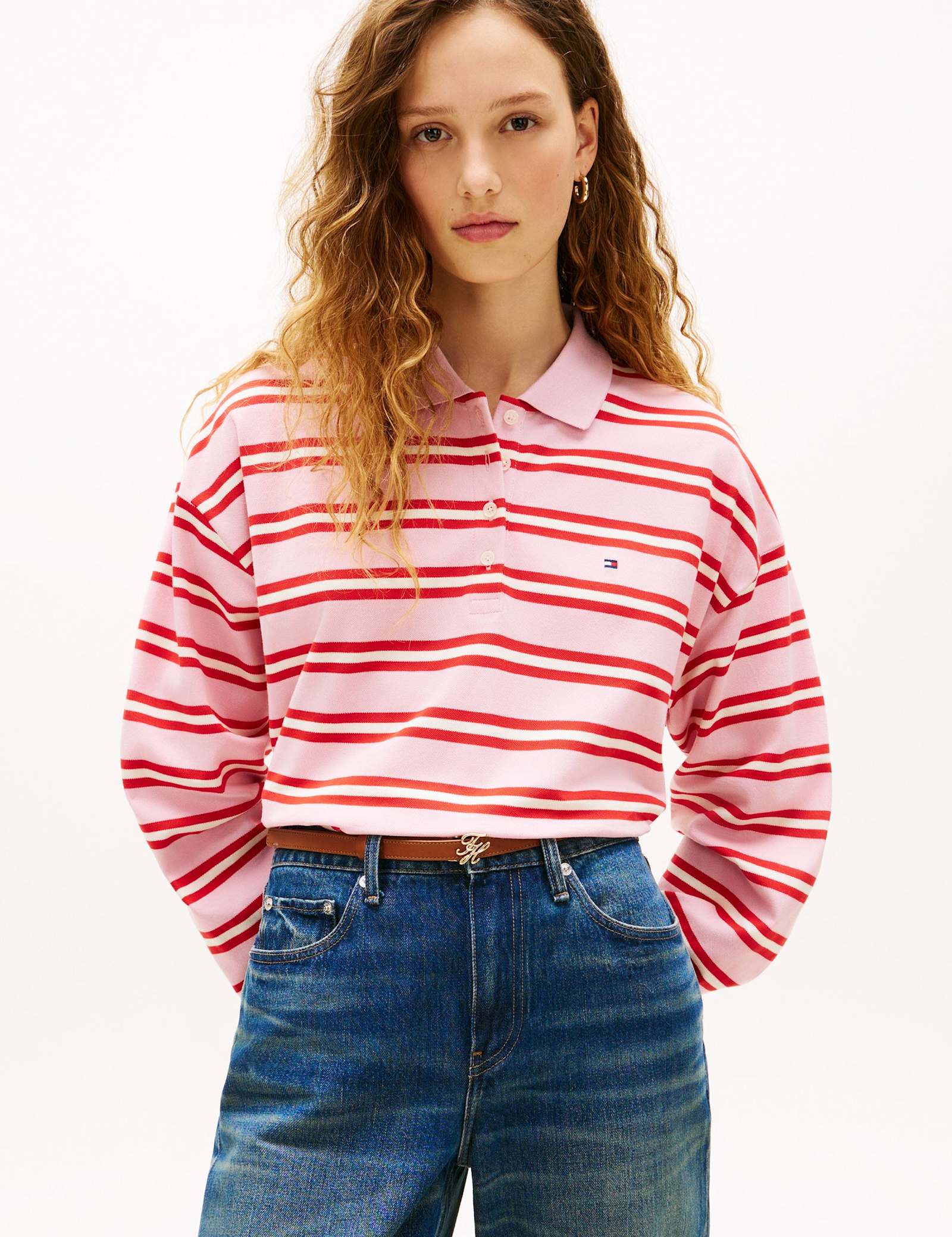 Cotton Rich Striped Polo Shirt - image 2