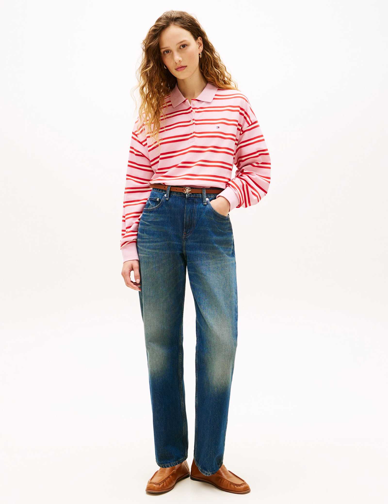 Cotton Rich Striped Polo Shirt - image 5