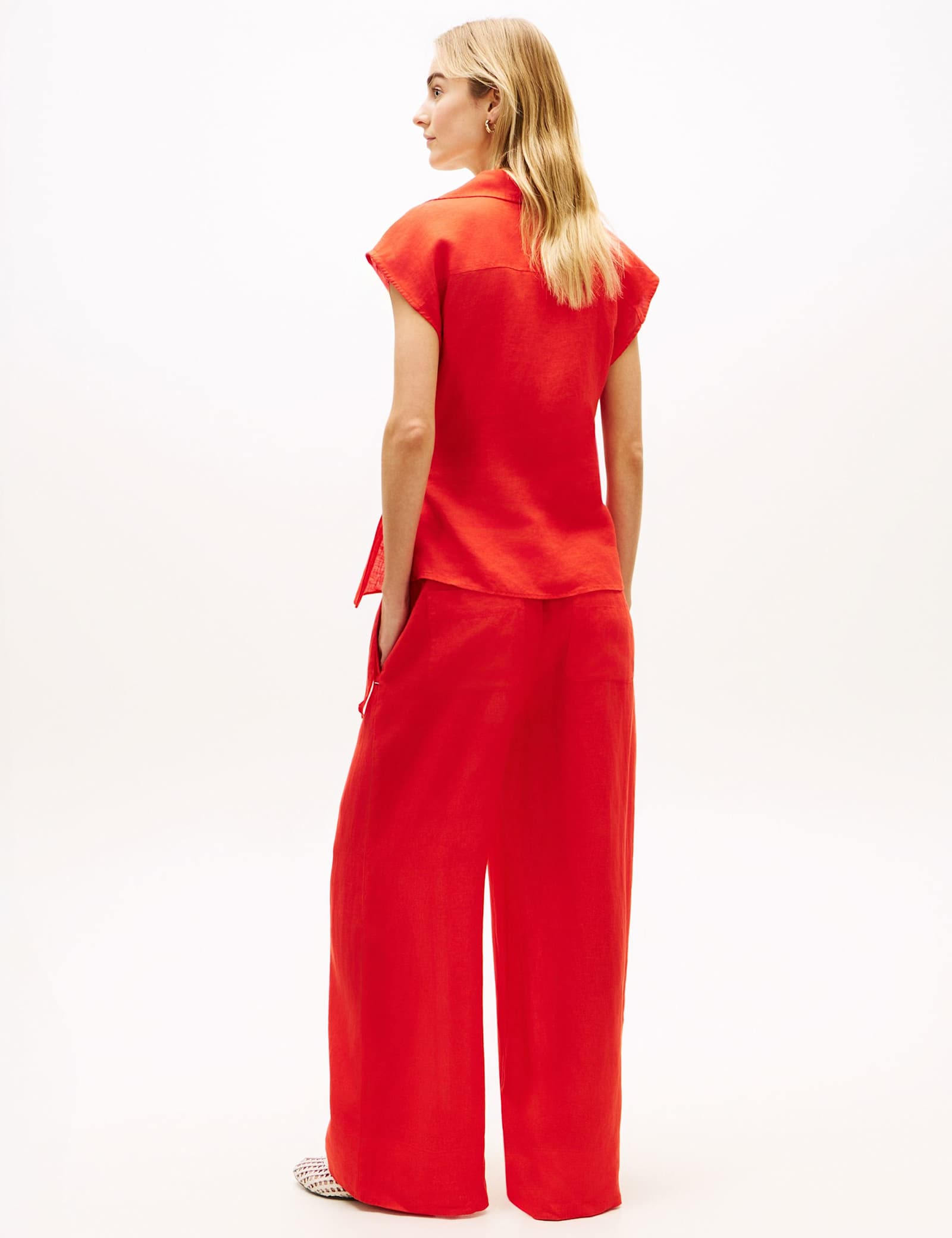 Pure Linen Knot Front Blouse - image 3