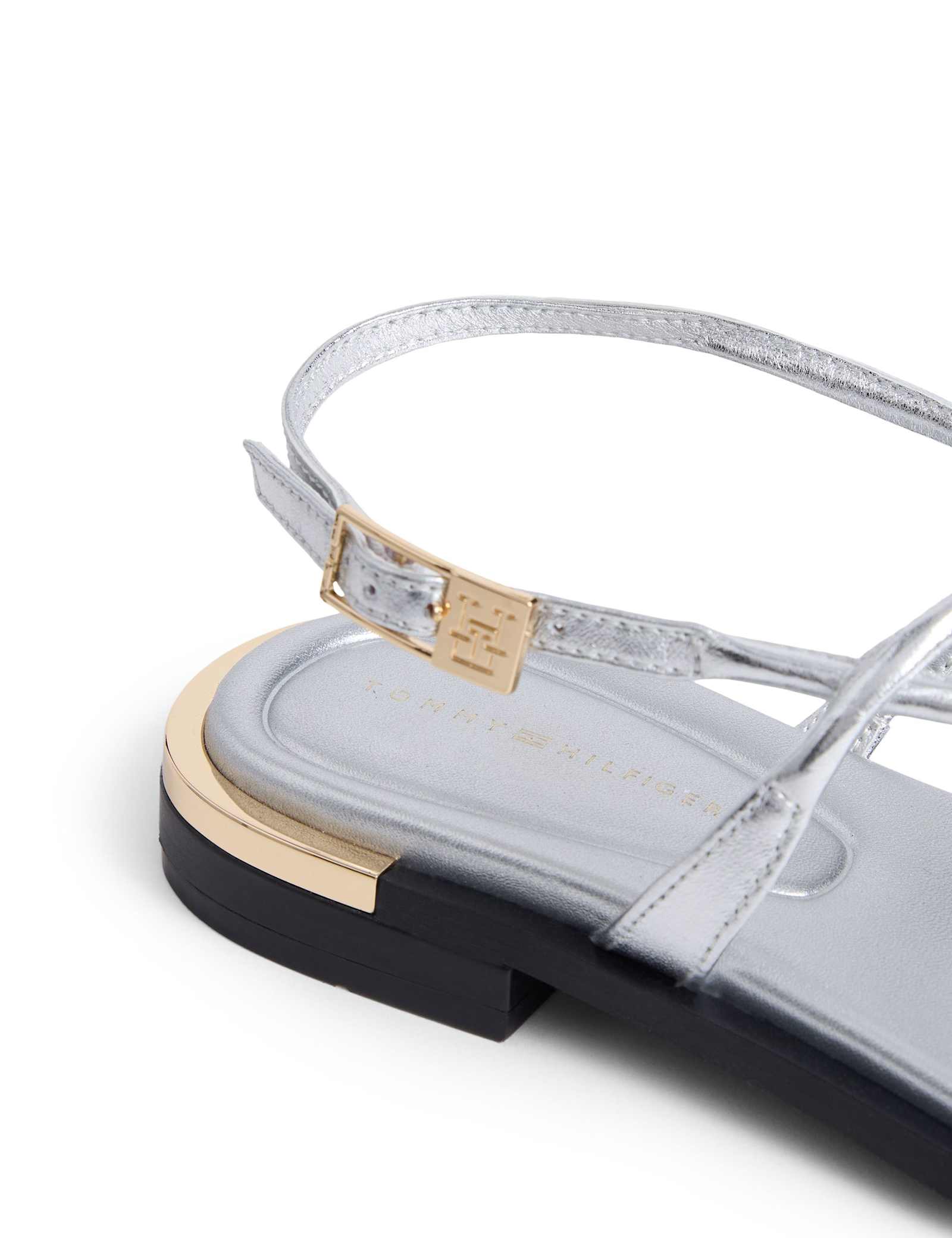 Metallic Ankle Strap Block Heel Sandals - image 2