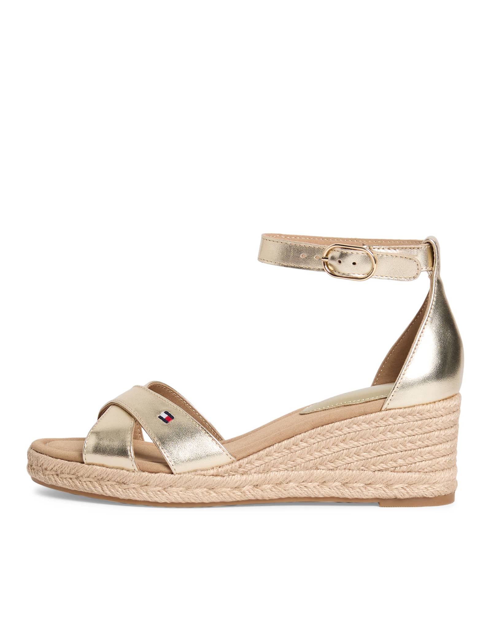 Metallic Buckle Wedge Espadrilles - image 4