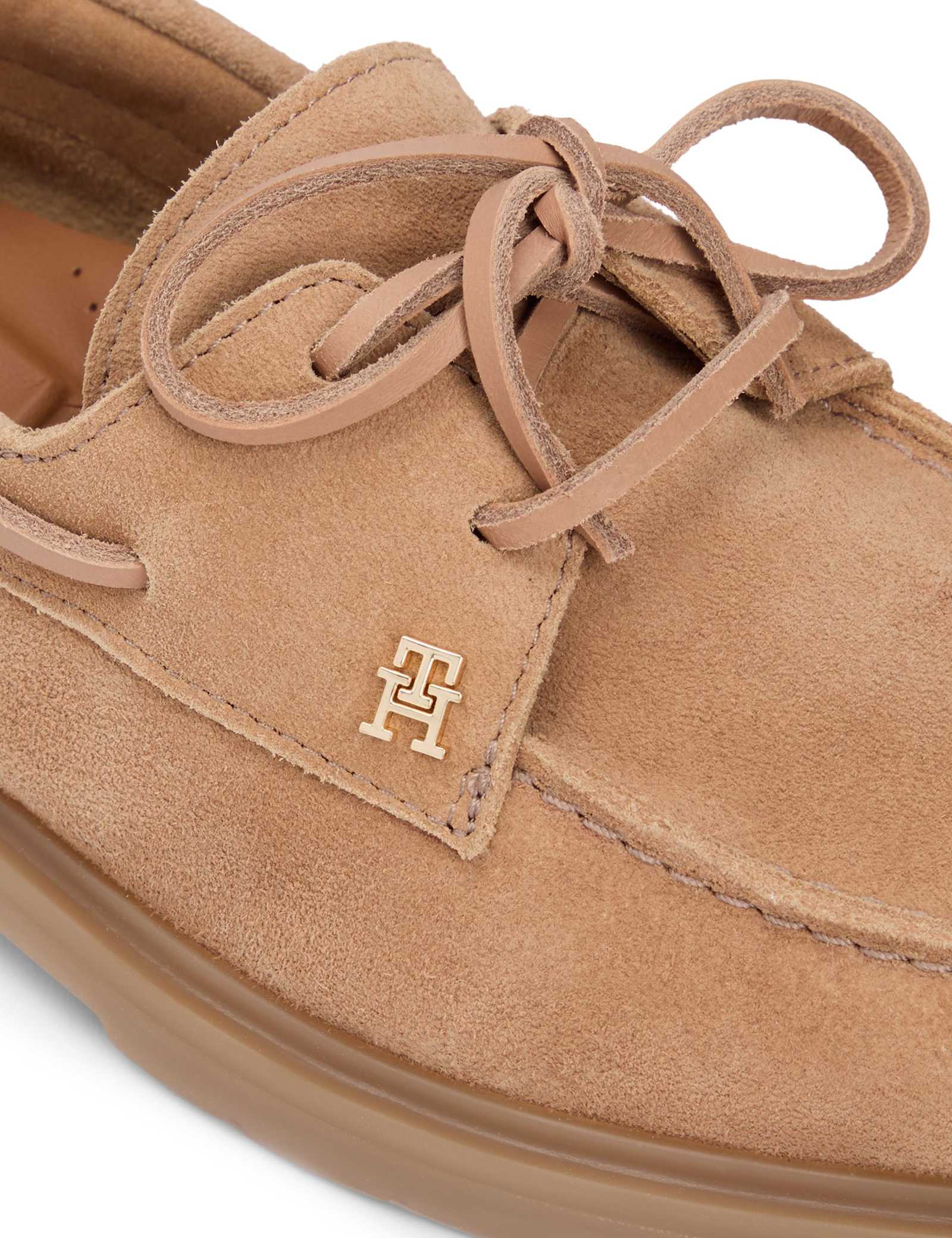 Leather Block Heel Boat Shoes - image 2