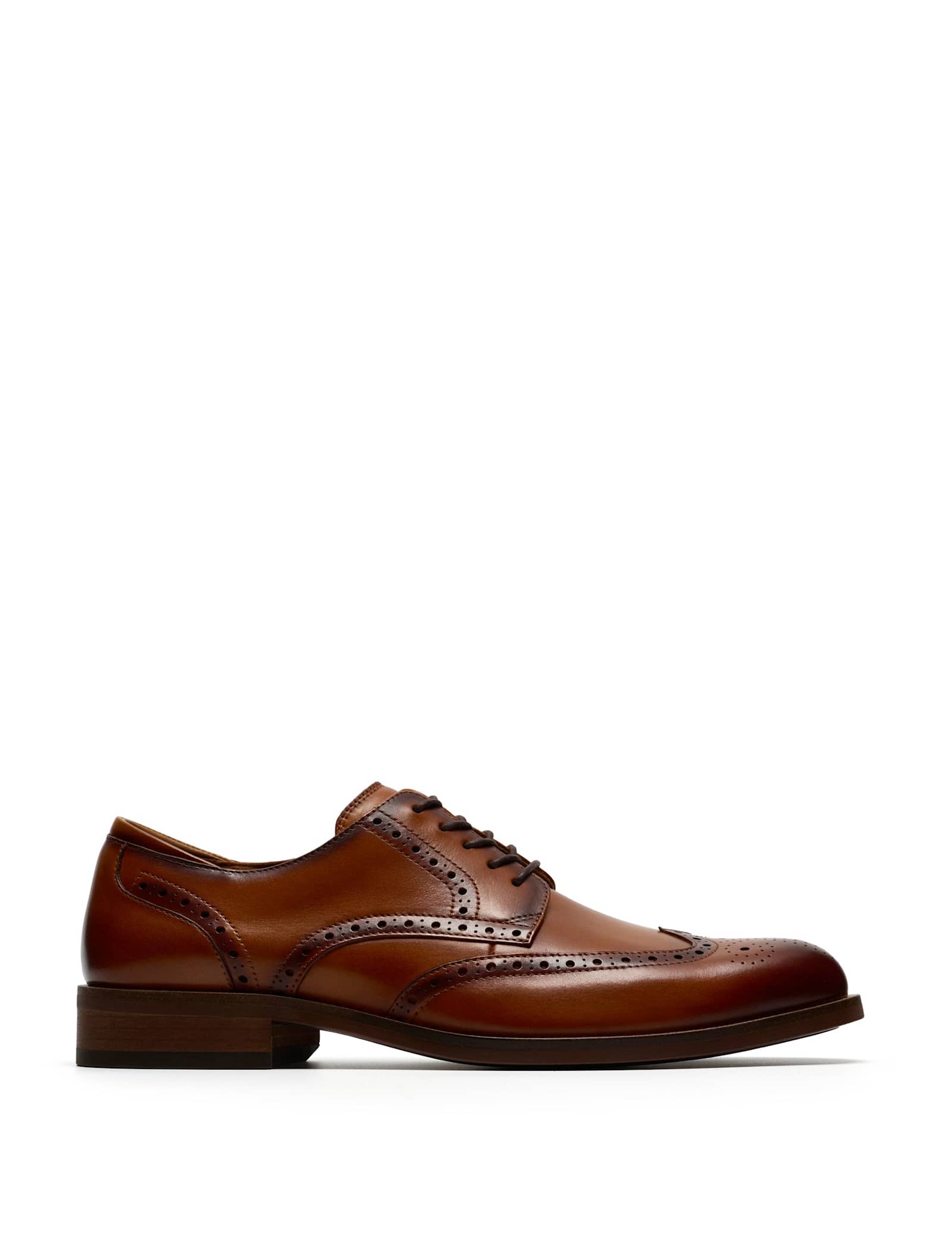 Wide Fit Leather Brogues - image 1