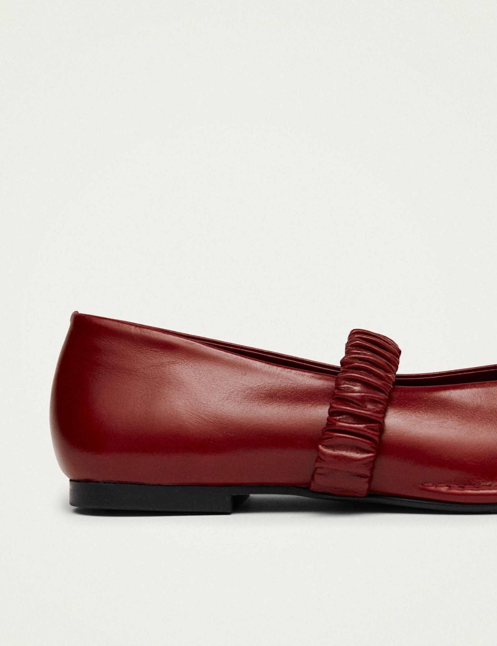 Leather Slip On Flat Ballet Pumps - image 2