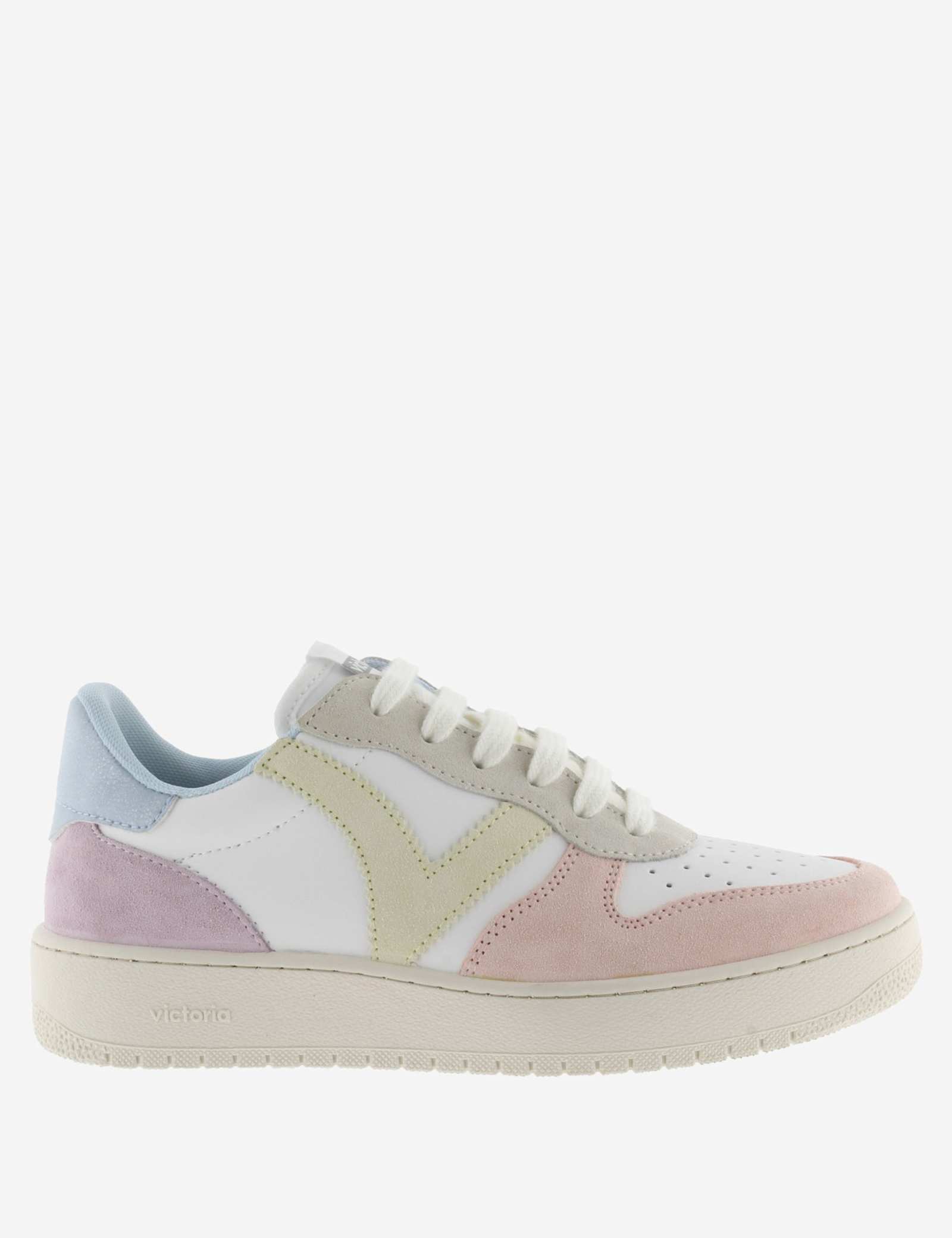 Leather Suede Panel Lace Up Trainers - image 1