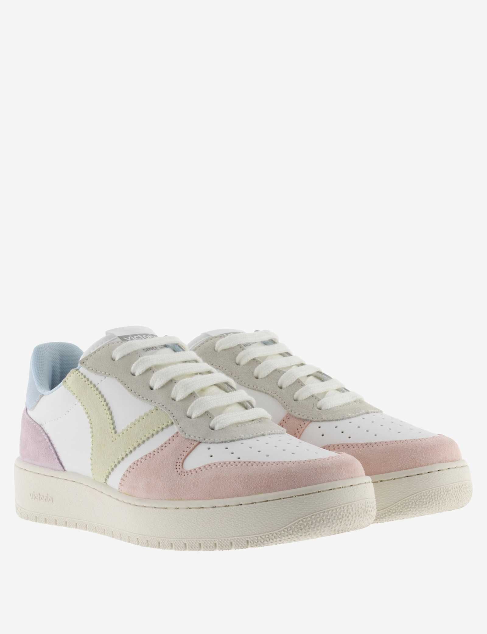 Leather Suede Panel Lace Up Trainers - image 5