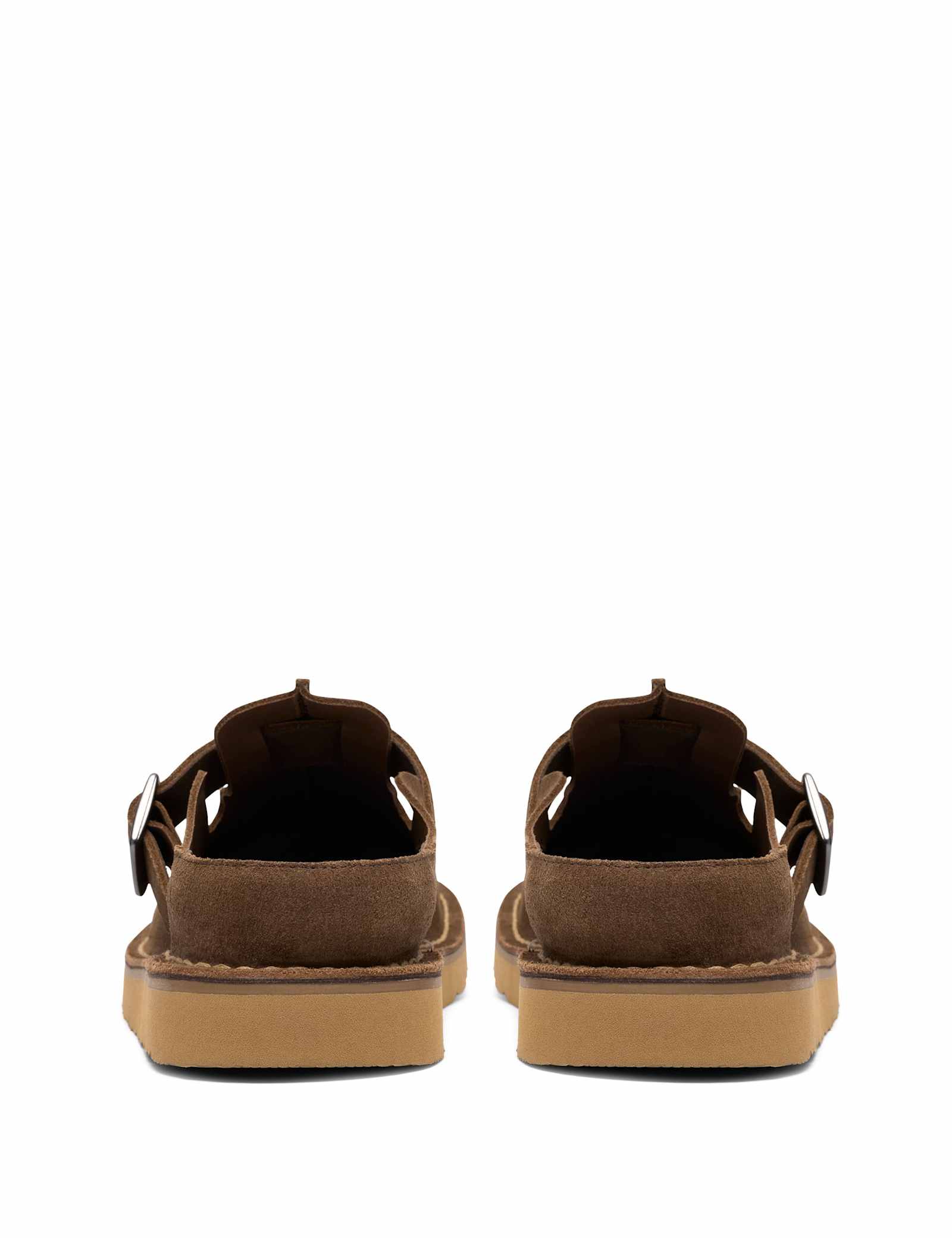 Suede Buckle Mules - image 3
