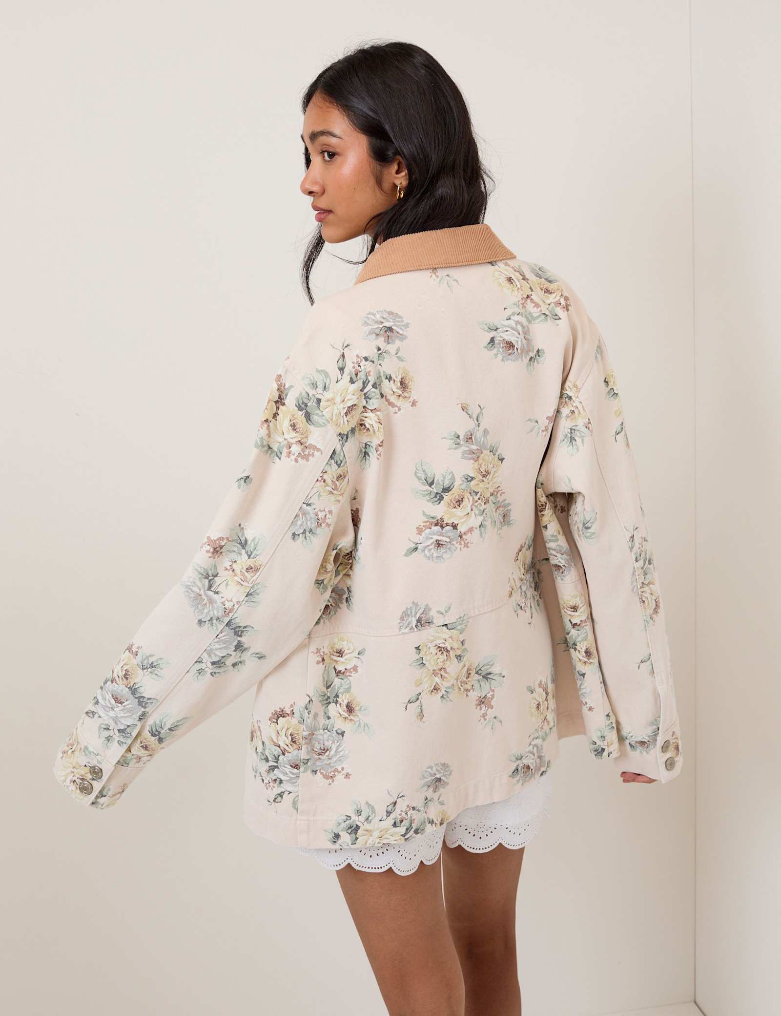 Denim Floral Relaxed Jacket - image 2