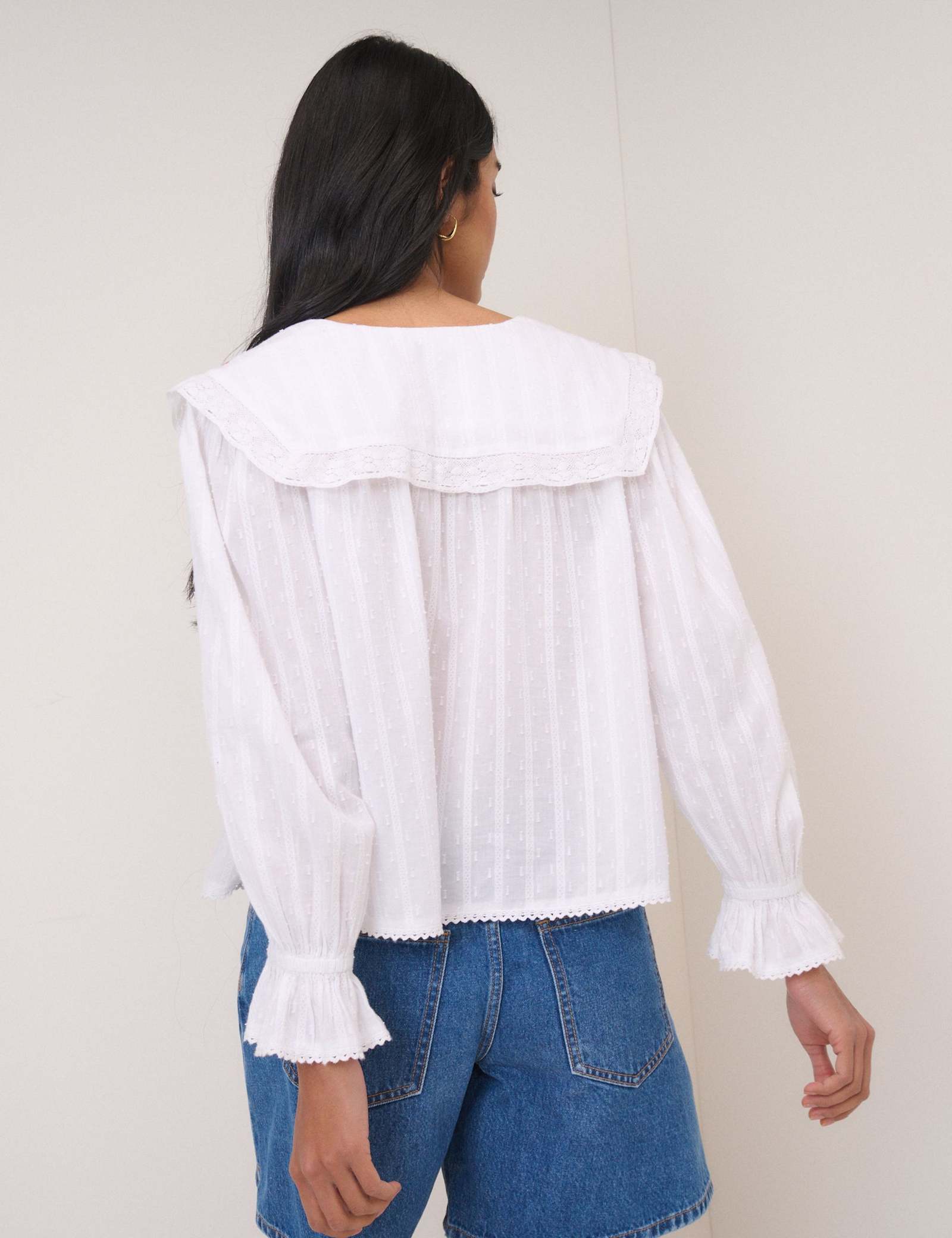 Pure Cotton Embroidered Floral Blouse - image 4