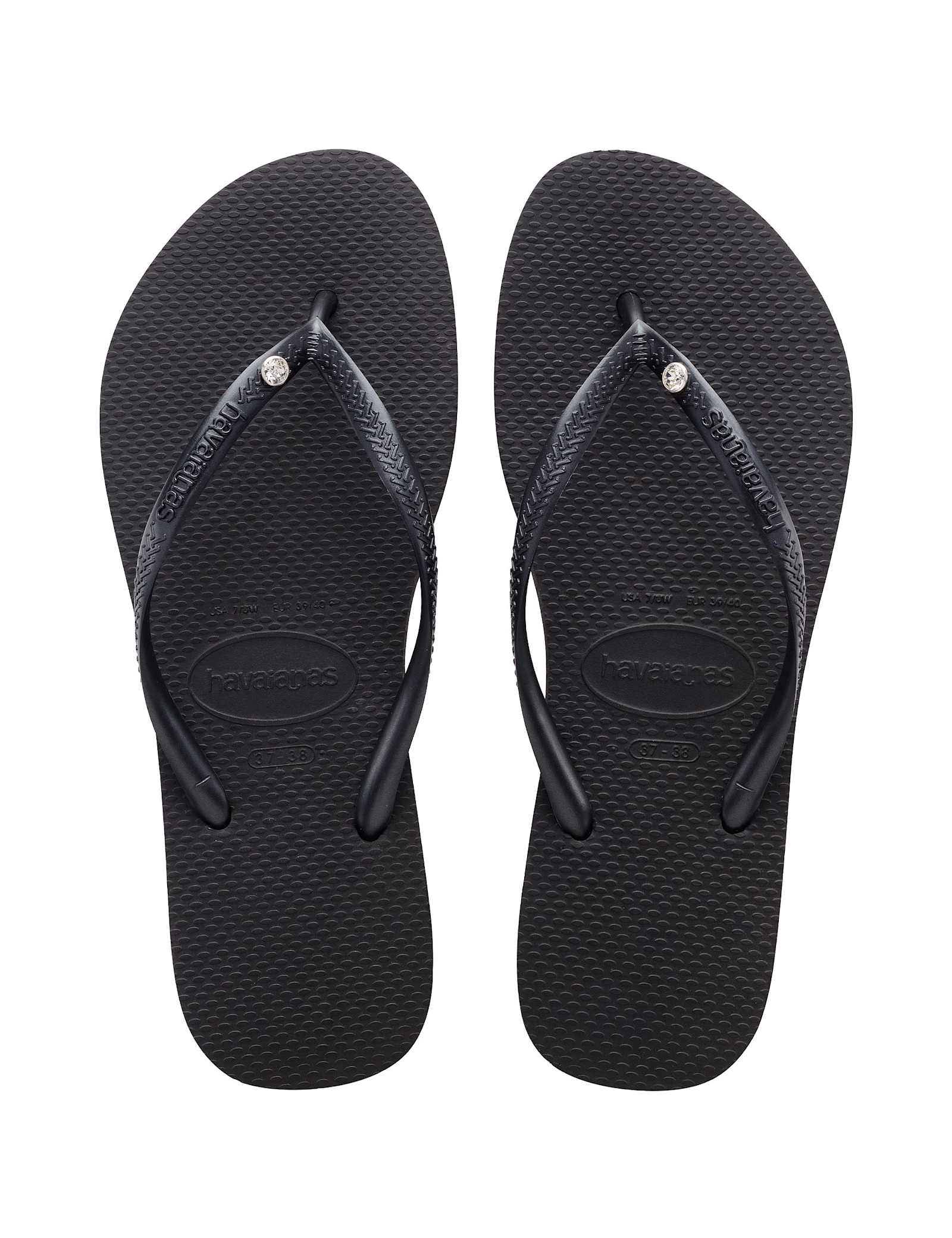 Slim Crystal Flip Flops - image 2