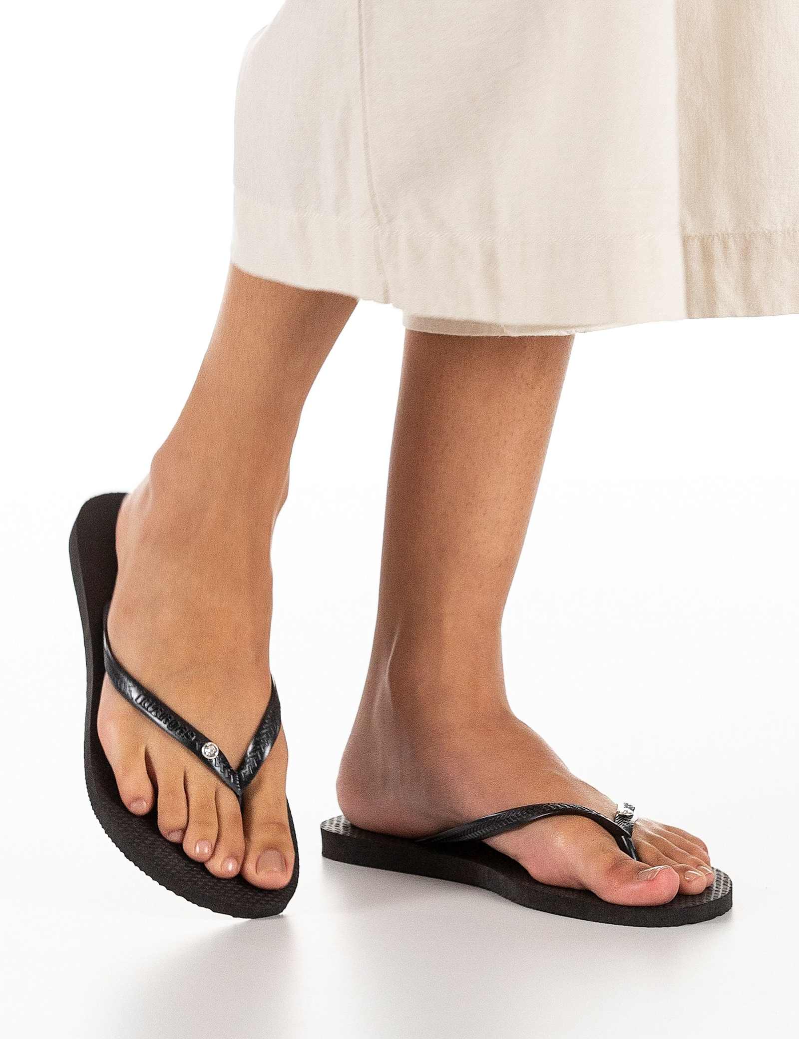 Slim Crystal Flip Flops - image 5
