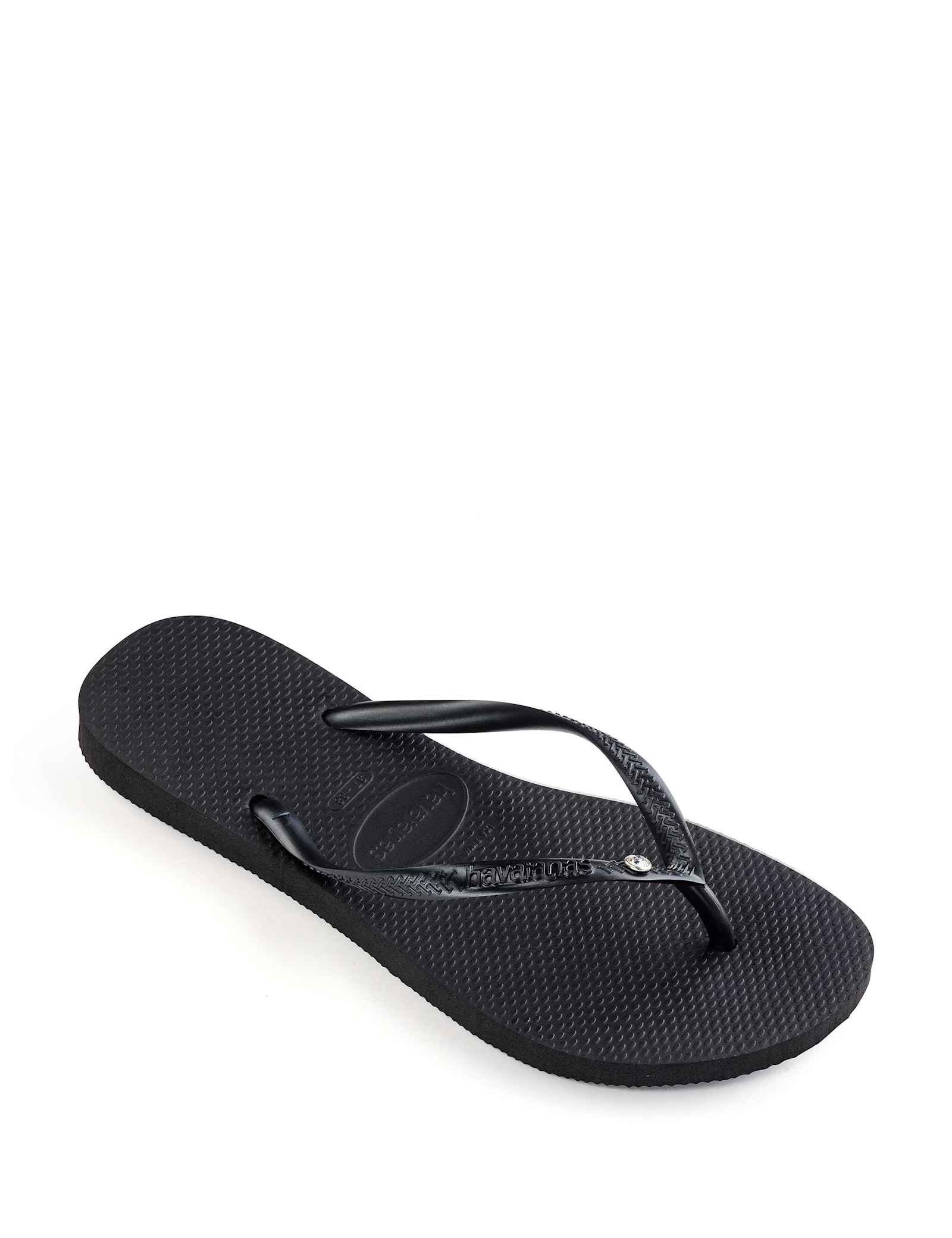Slim Crystal Flip Flops - image 1