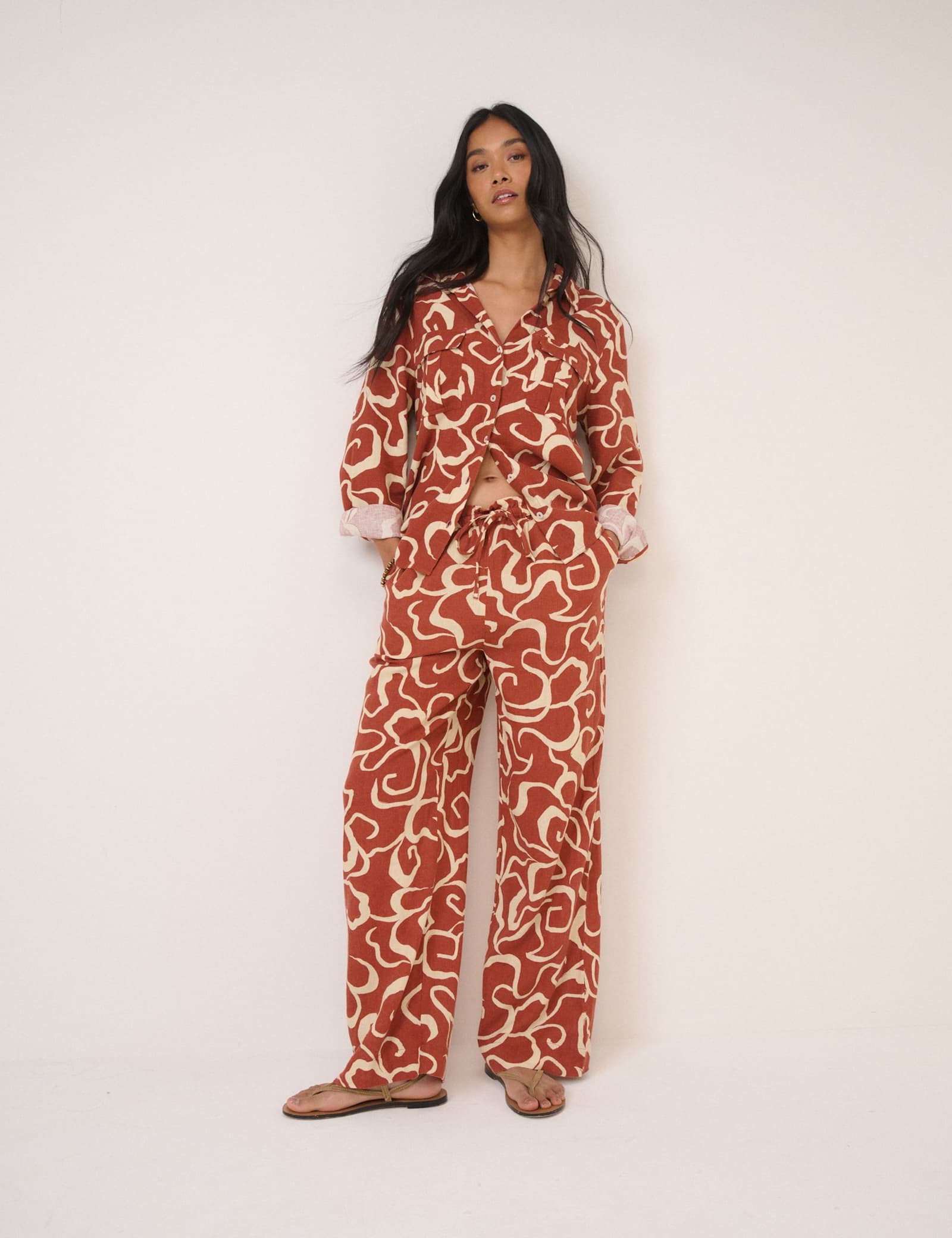 Linen Rich Printed Shirt - image 3