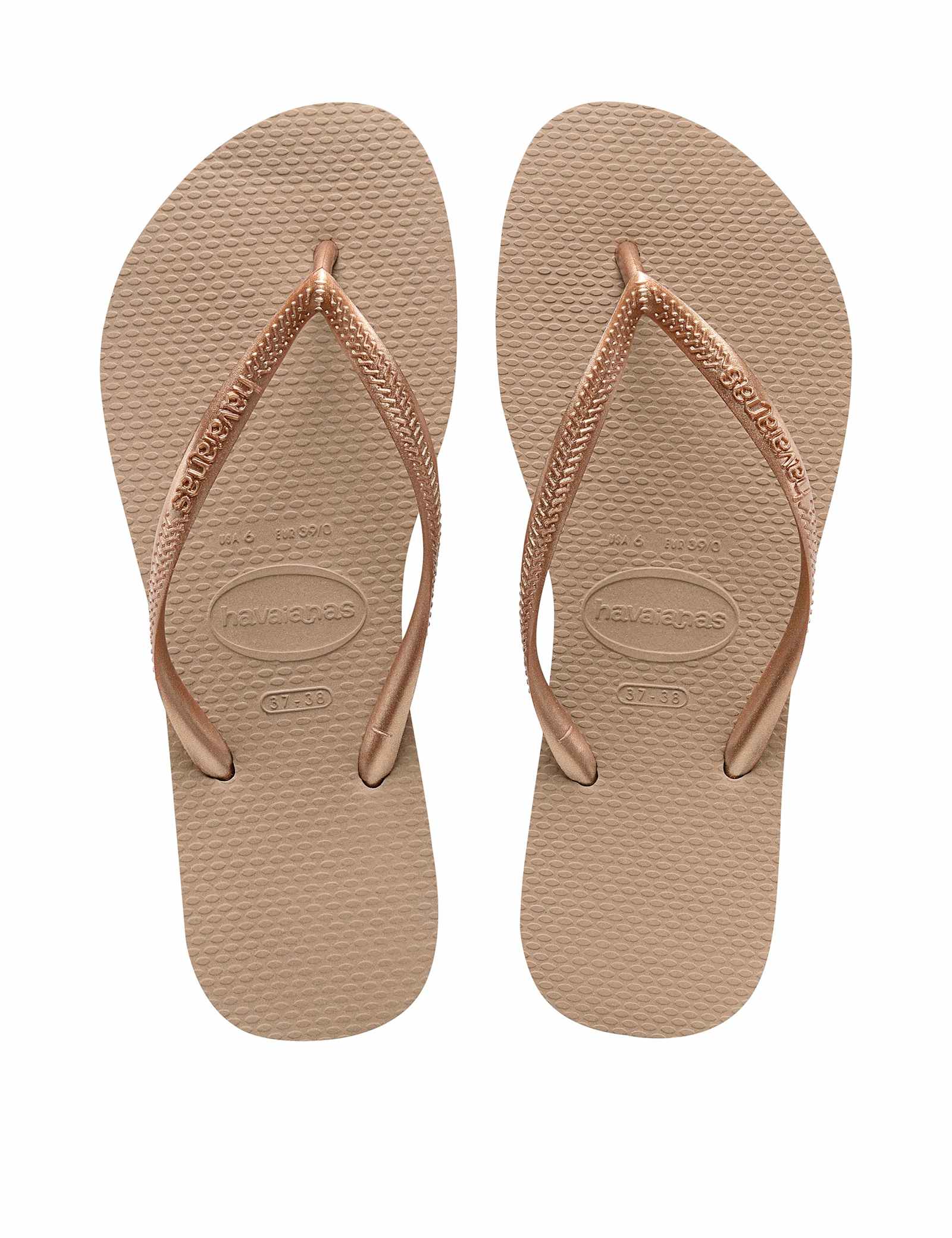 Slim Metallic Flip Flops - image 4