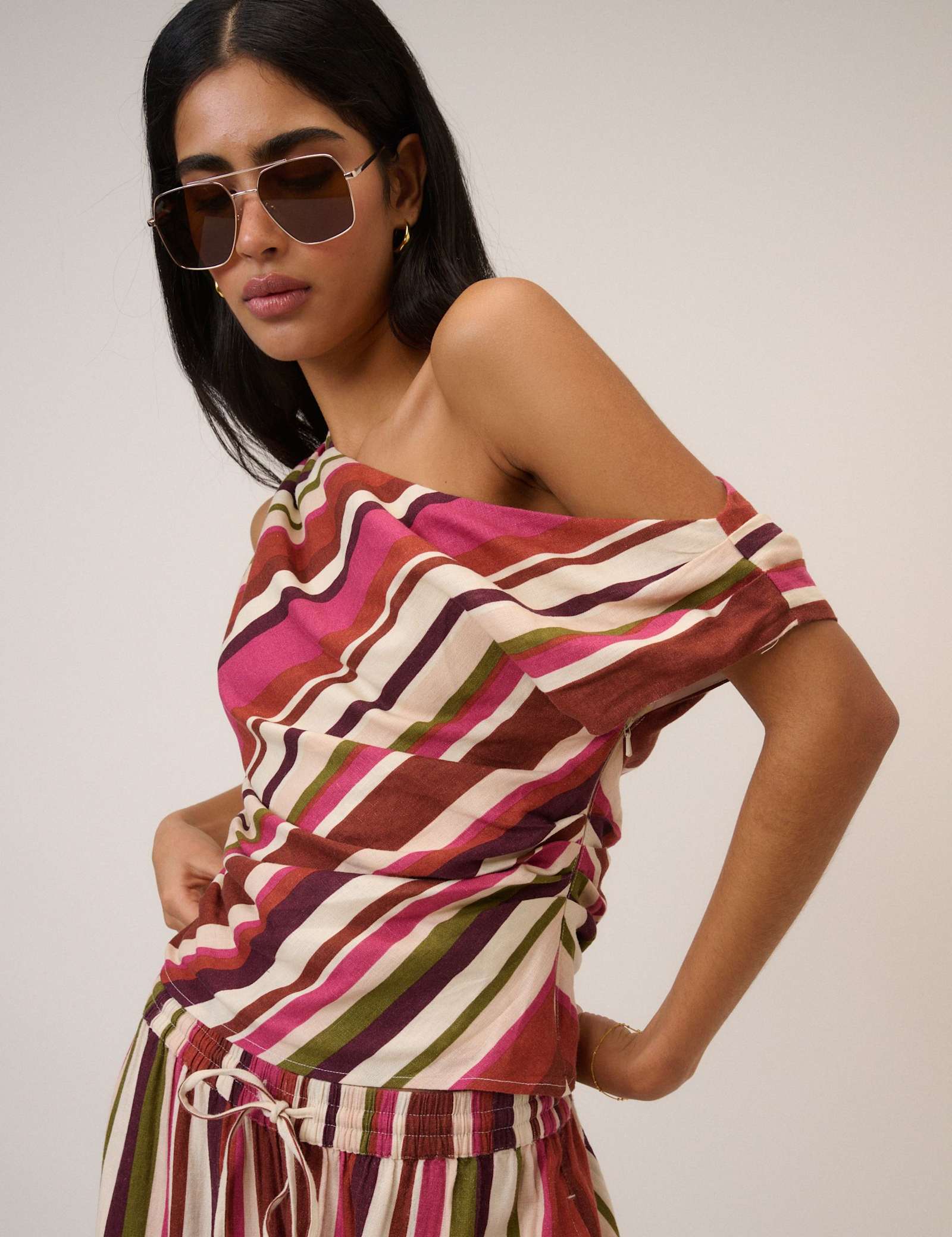Linen Rich Striped Top - image 3