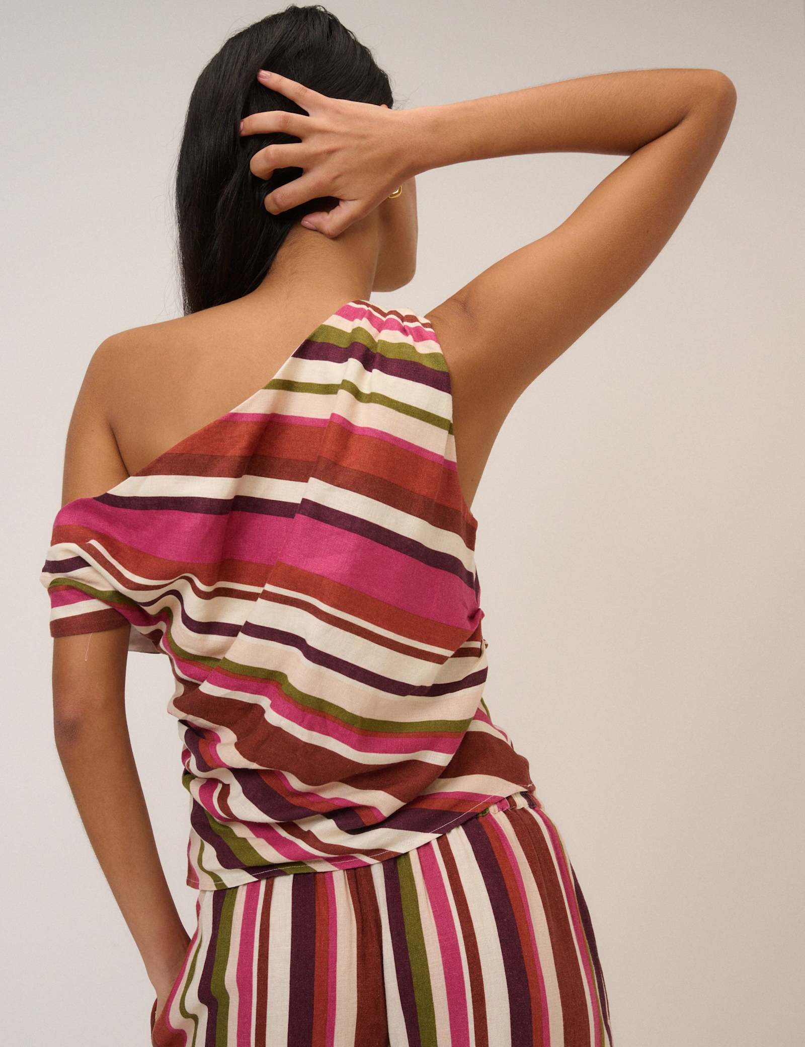 Linen Rich Striped Top - image 2