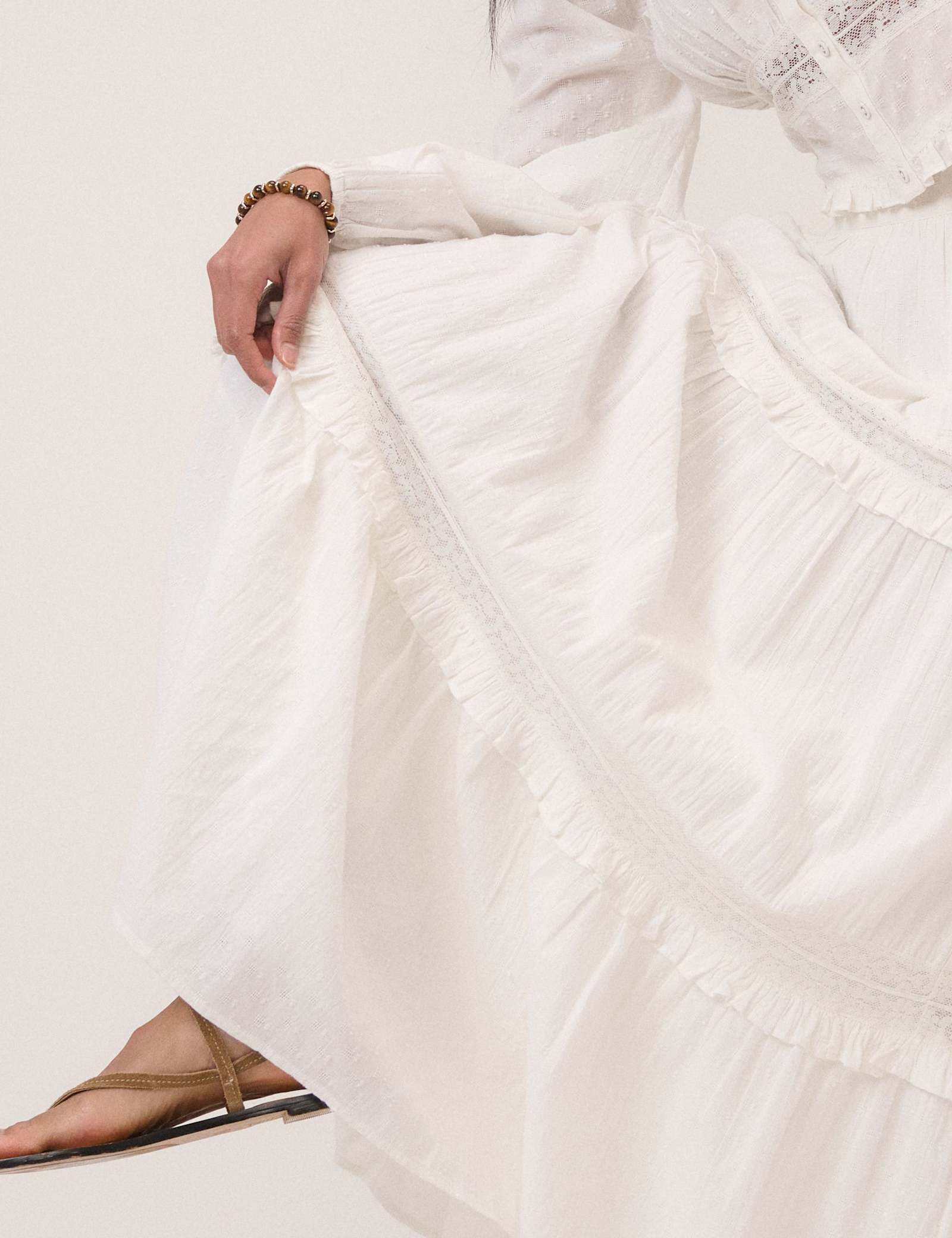 Pure Cotton Maxi Tiered Skirt - image 3