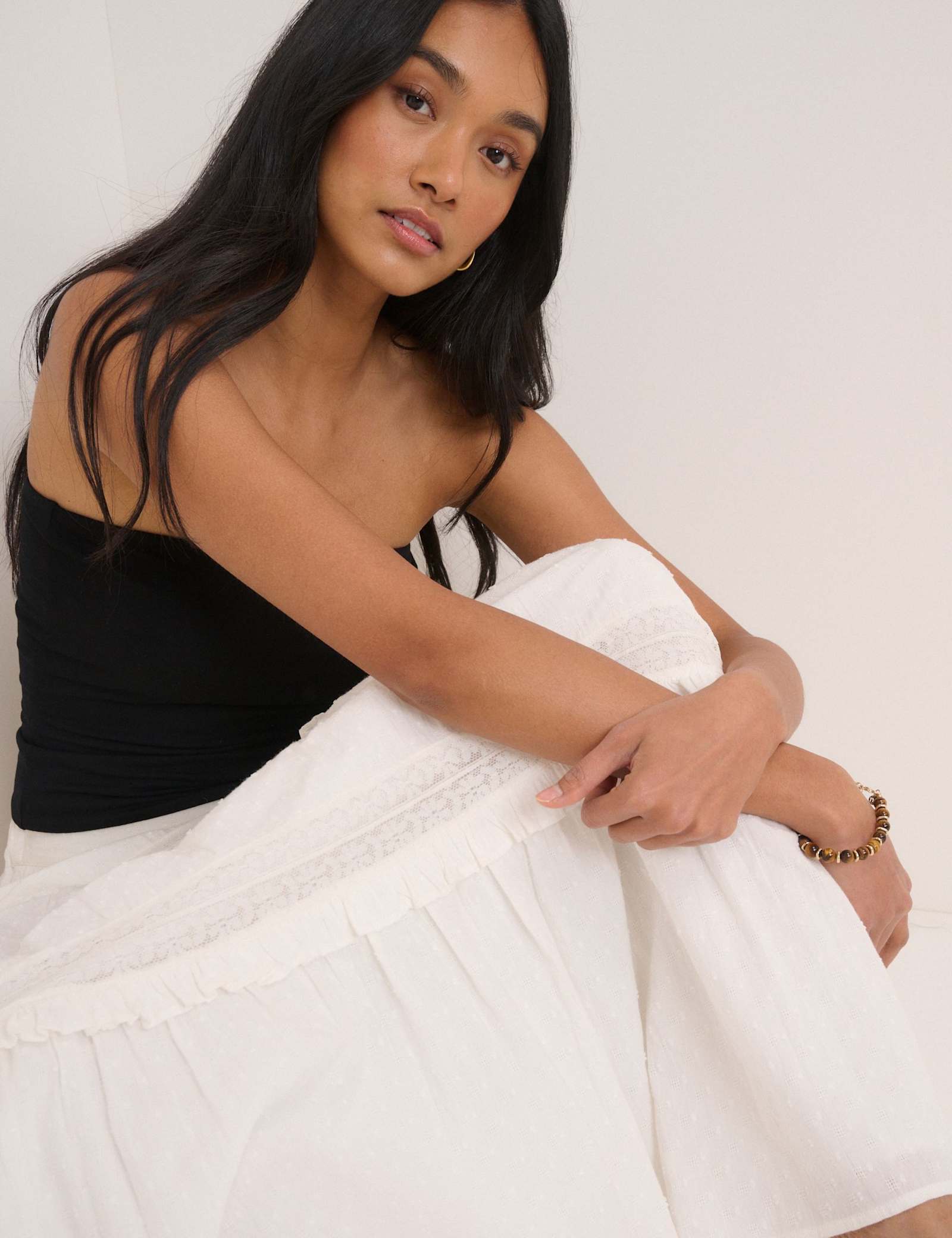 Pure Cotton Maxi Tiered Skirt - image 2
