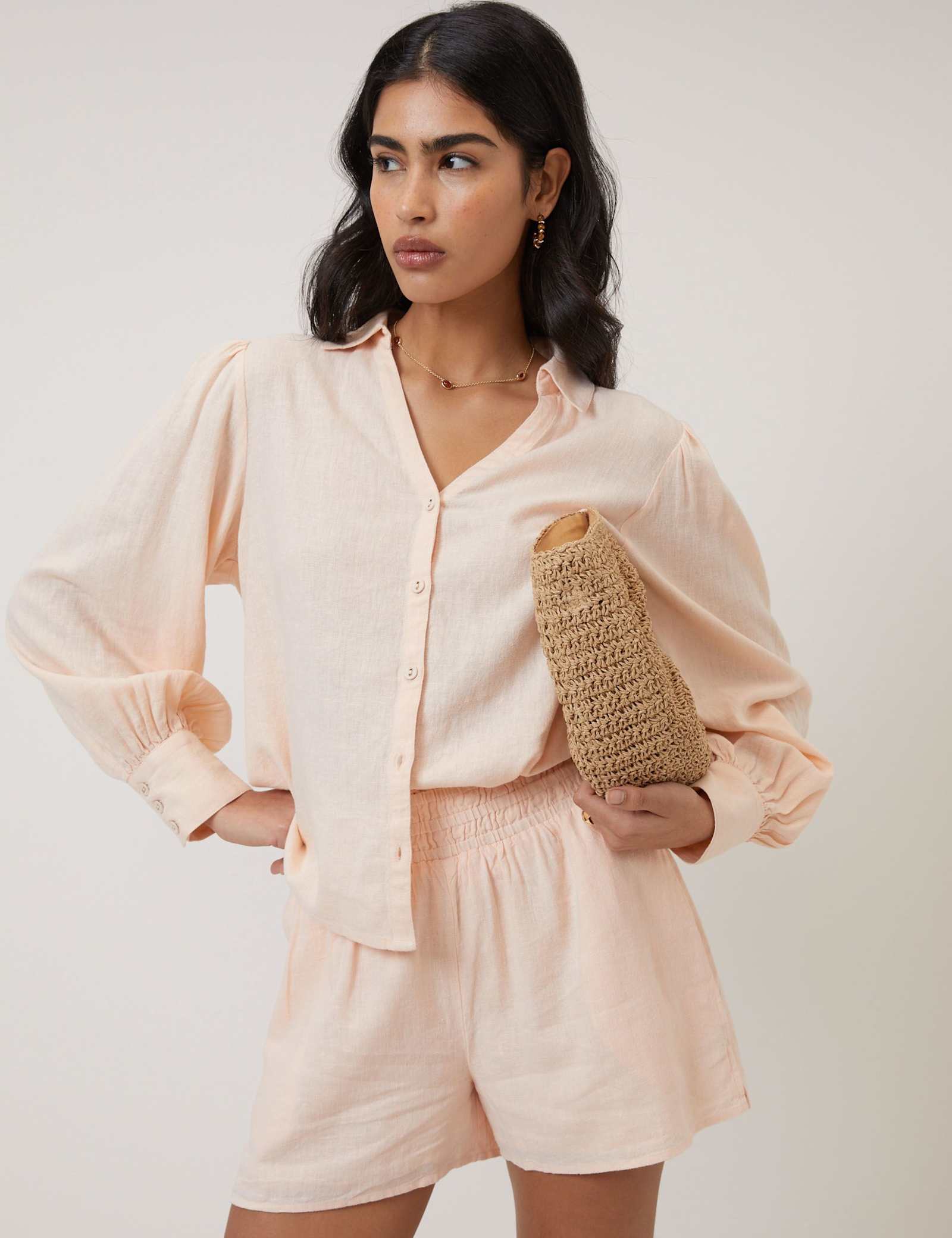 Linen Rich Shorts - image 1
