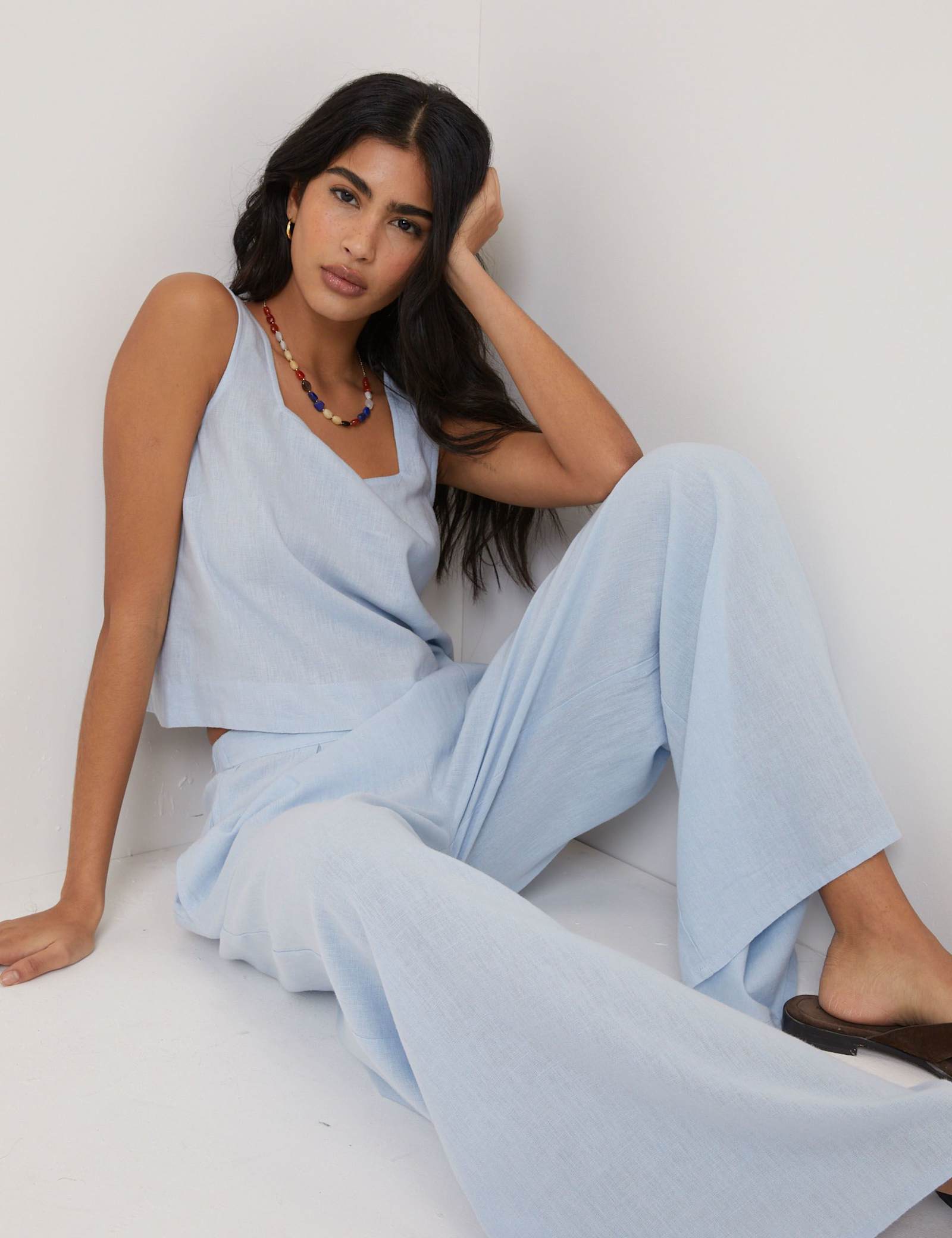 Linen Rich Wide Leg Trousers - image 5