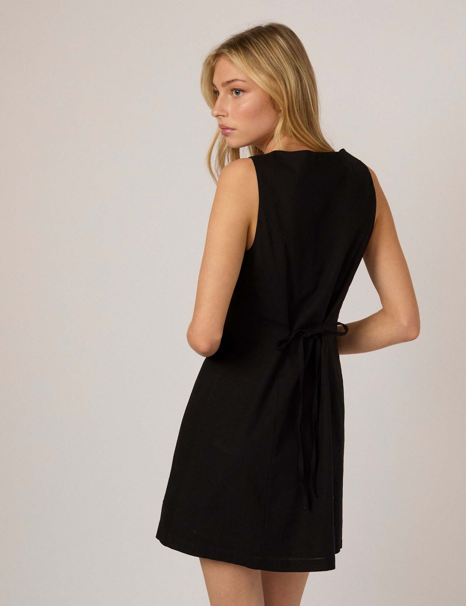 Cotton Rich Square Neck Mini Shift Dress - image 5