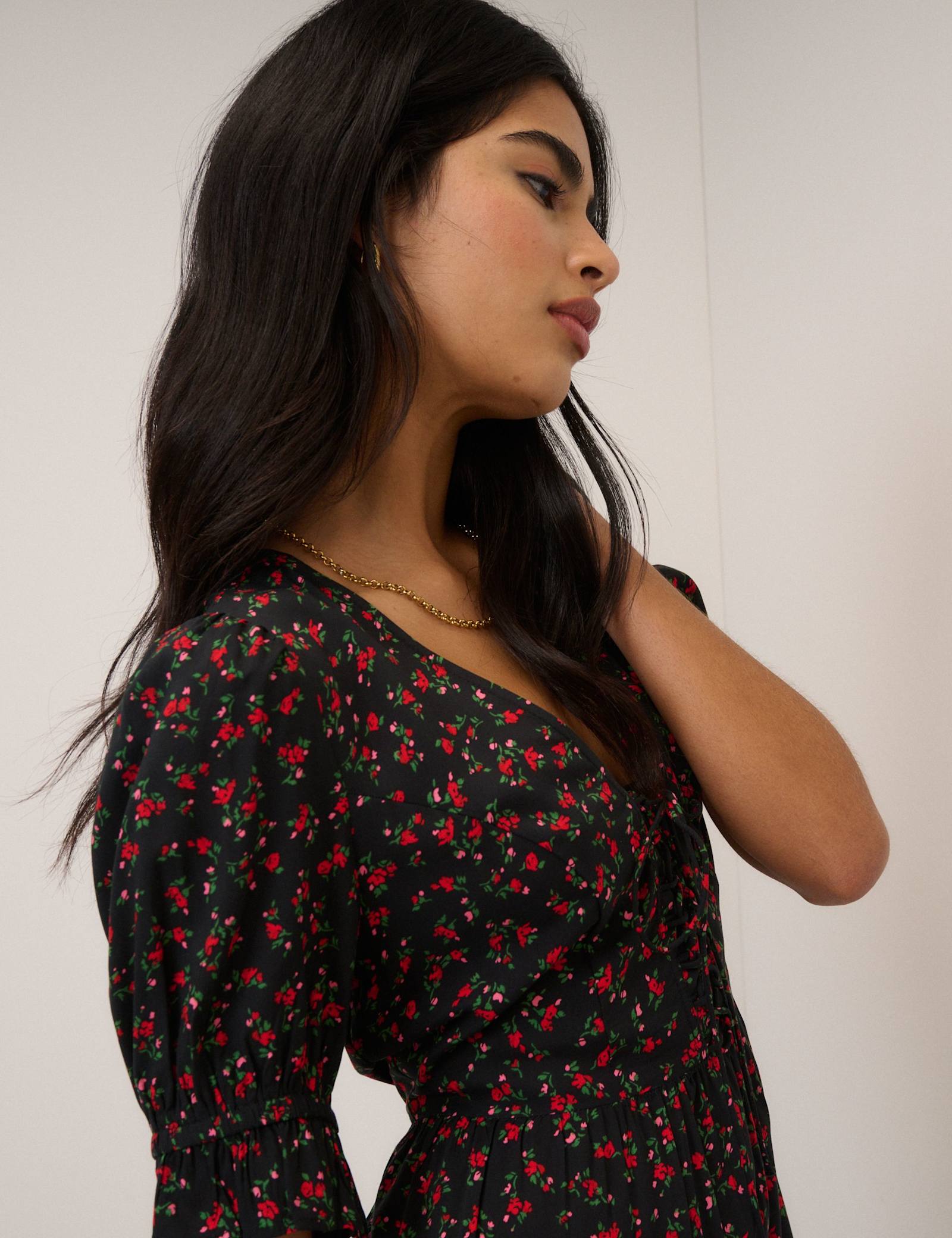Floral Midi Tiered Dress - image 3