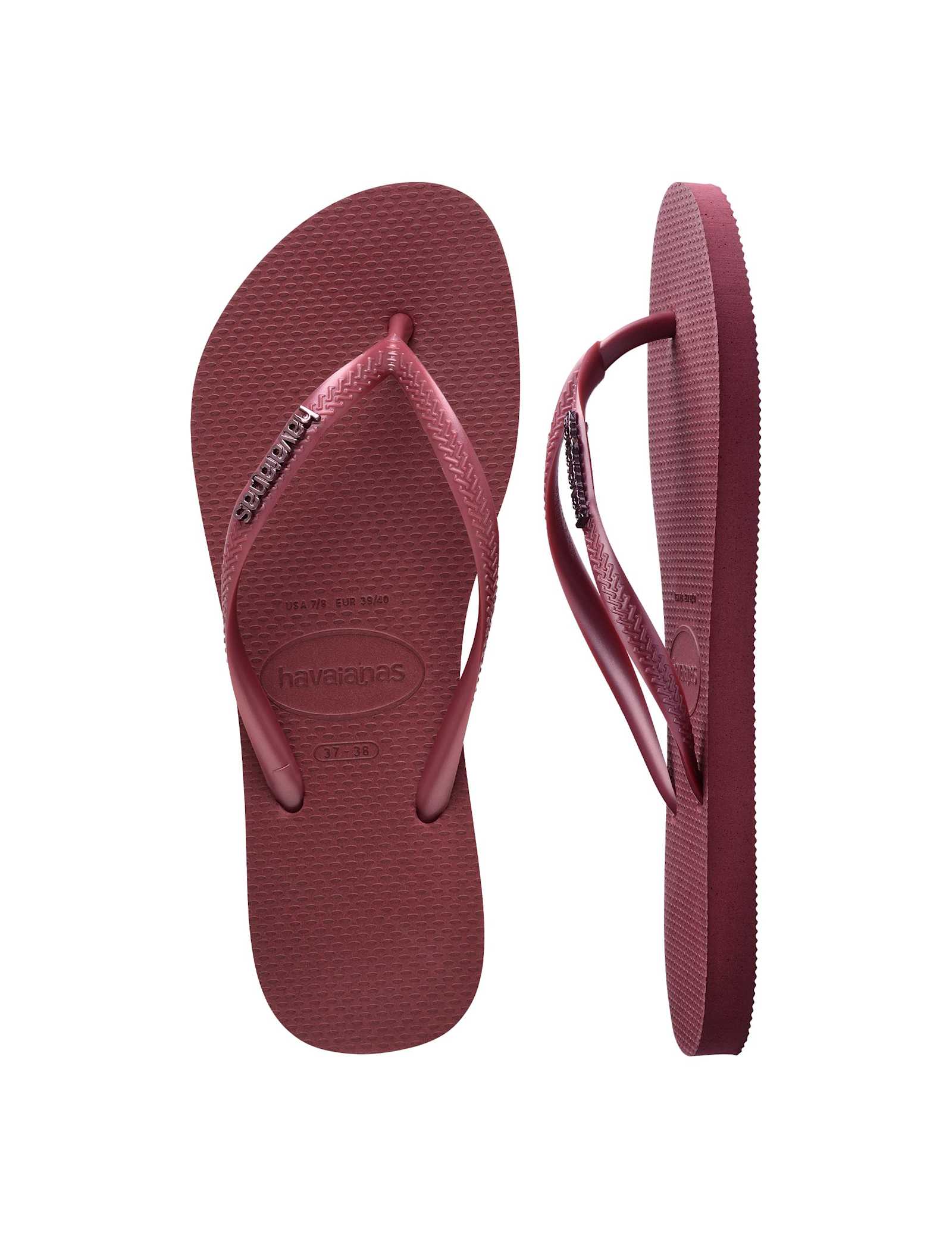 Slim Metallic Flip Flops - image 2