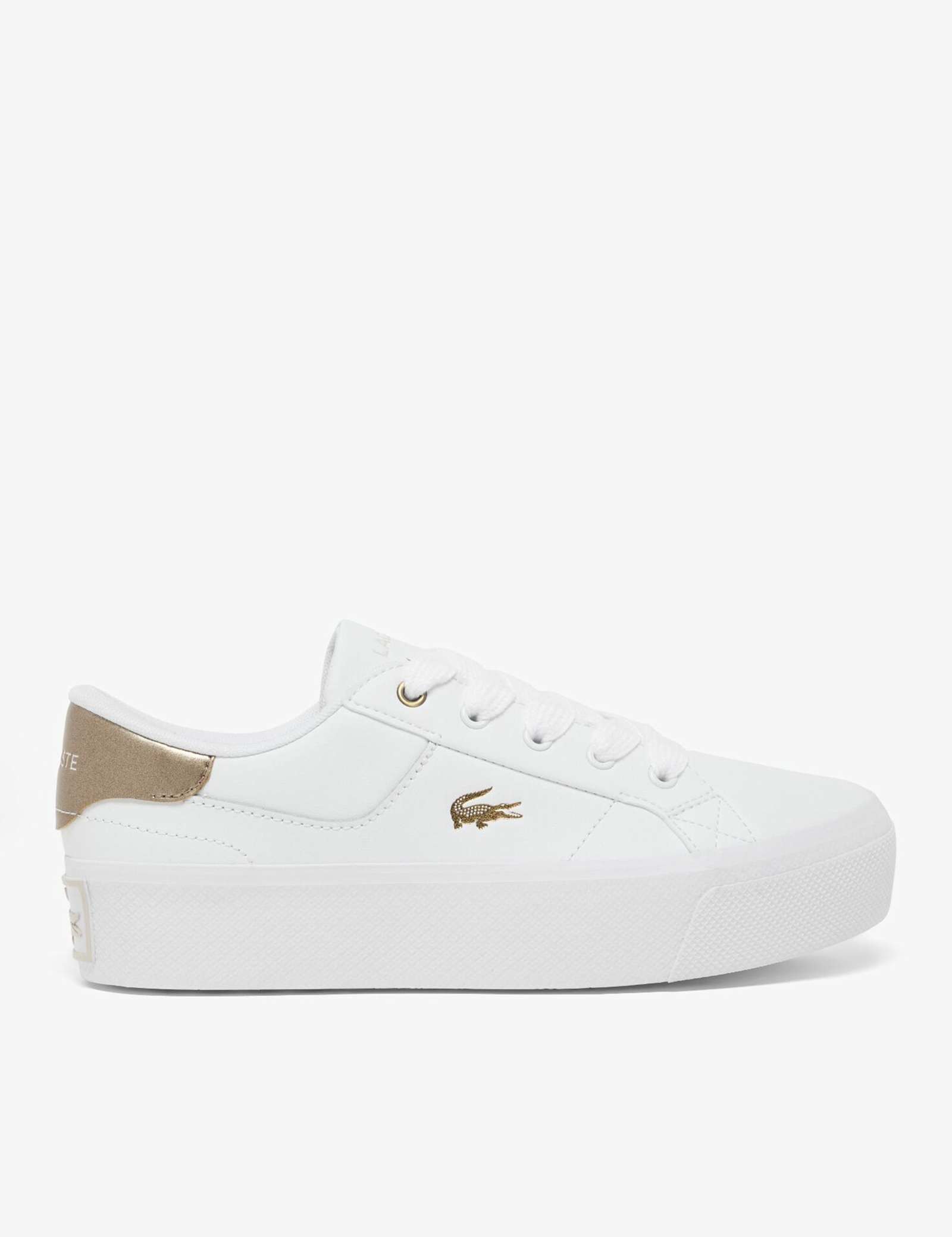 Leather Lace Up Platform Trainers - image 1