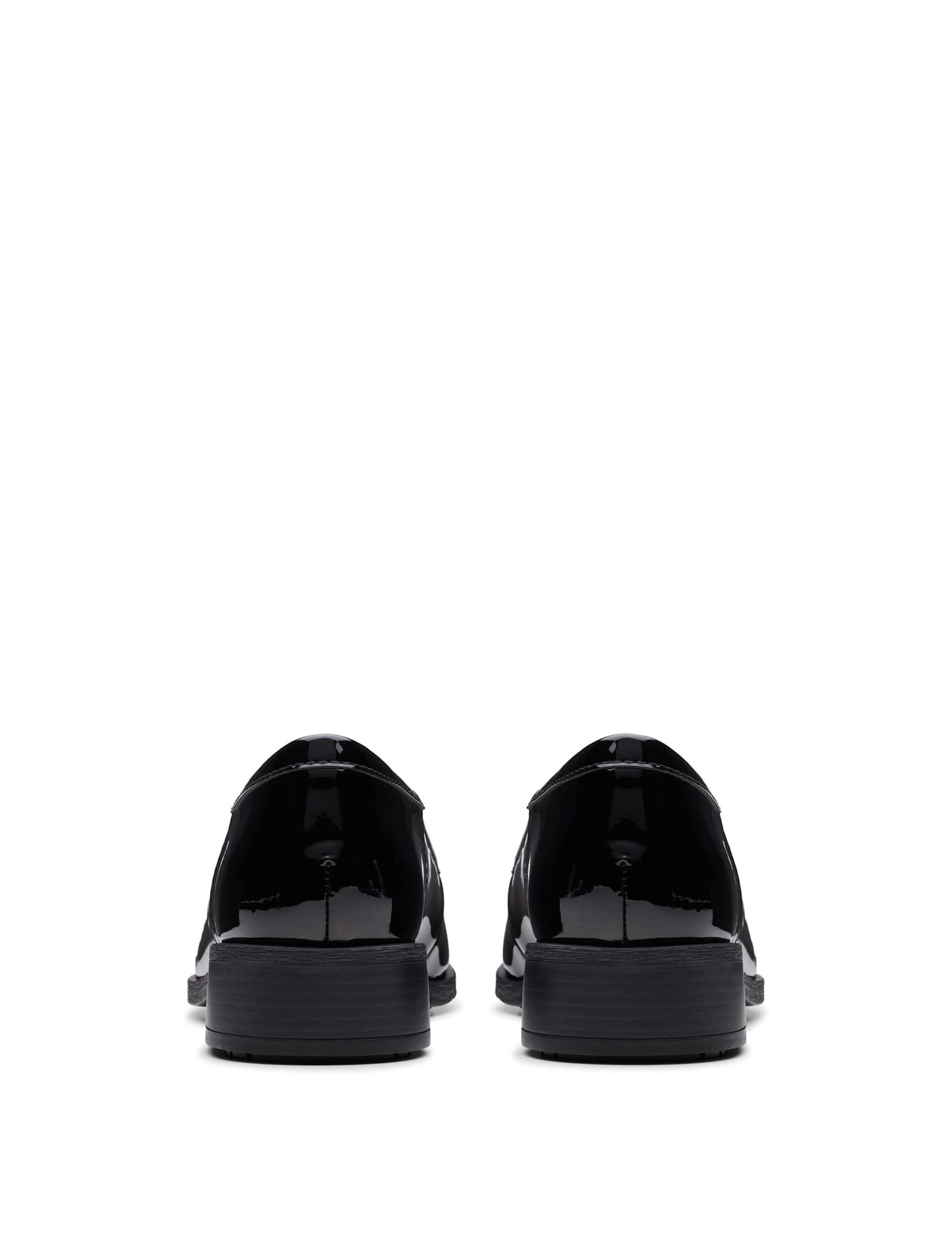 Wide Fit Leather Patent Block Heel Loafers - image 5